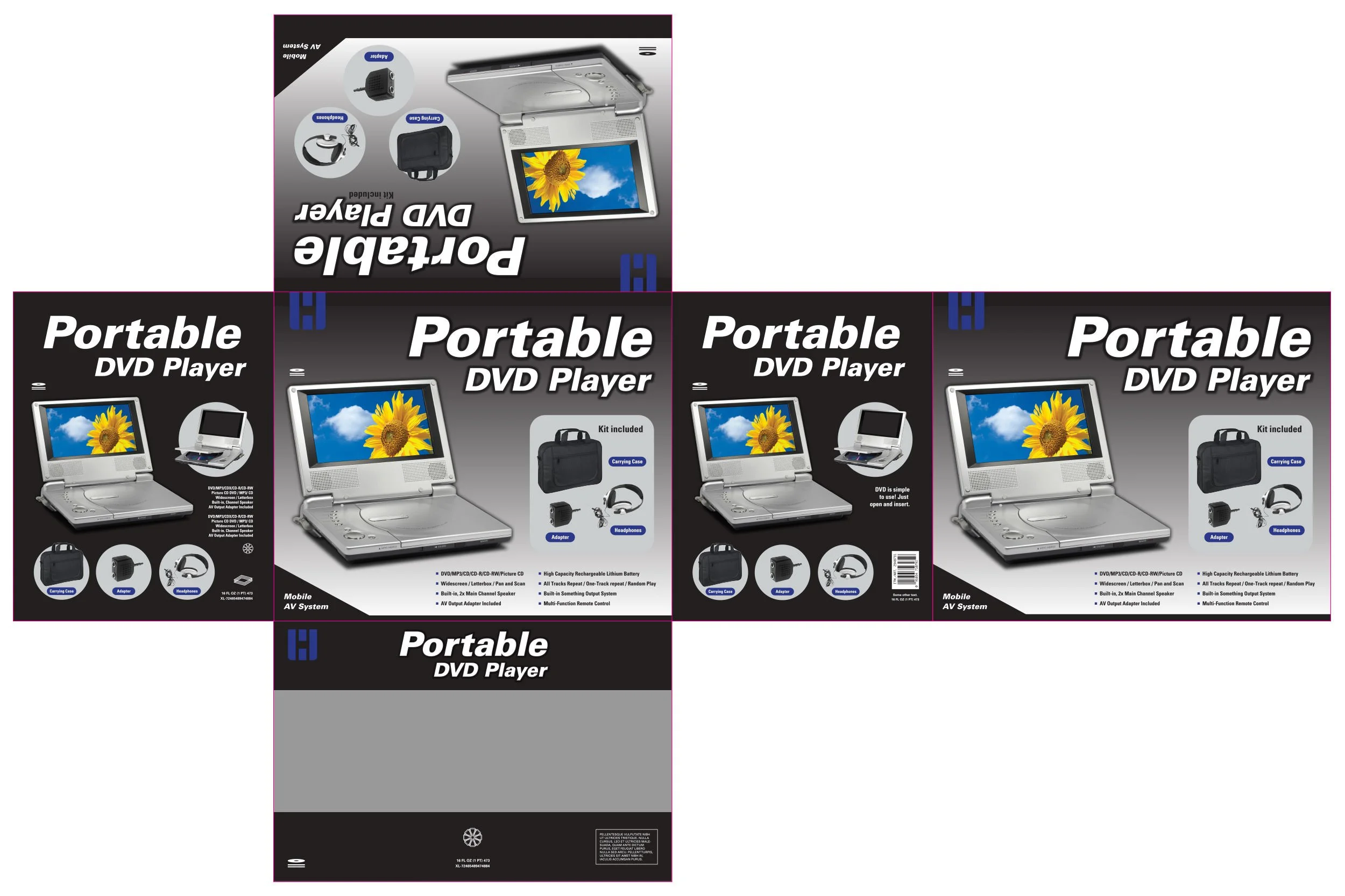 Period DVD Player Packaging / Design & Layout / E*TRADE (Commercial) / Hungry Man