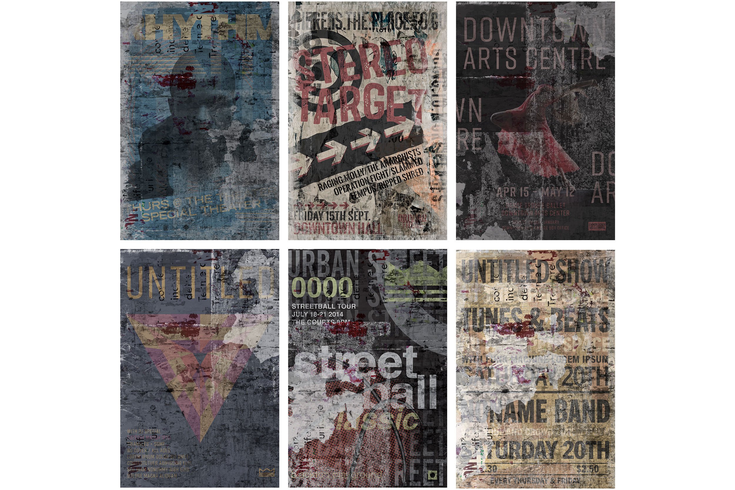 Aged Wheatpaste Posters / Design & Aging / Mini (Commercial) / CFS Production