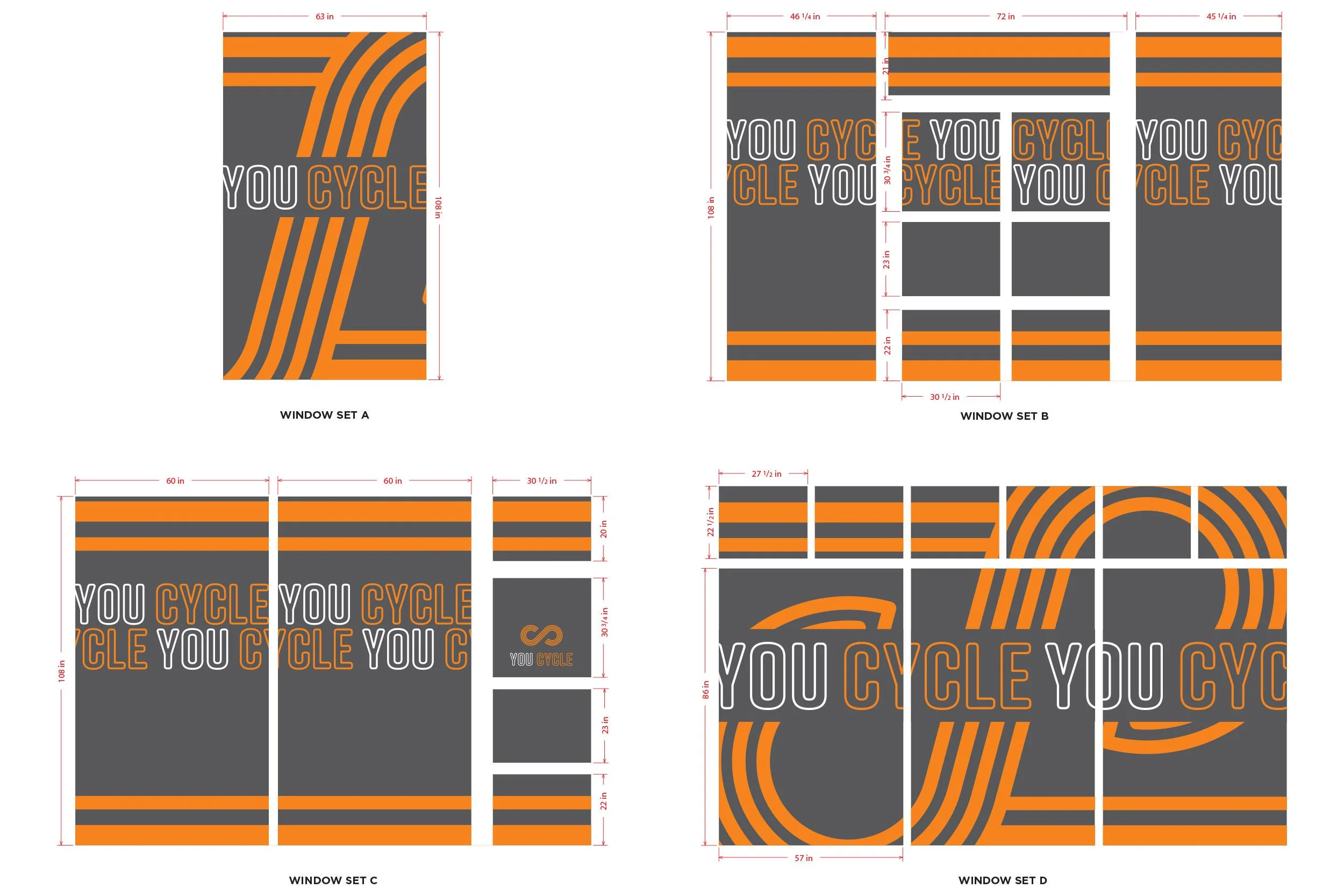 Gym Window Vinyls / Layout & Design / Wells Fargo (Commercial) / Bunker