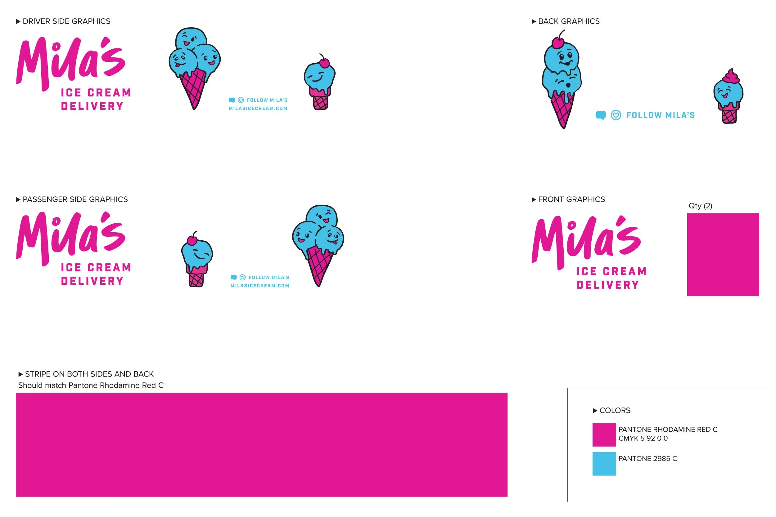 Ice Cream Truck Graphics / Illustration, Design & Layout / Adobe (Commercial) / Somesuch