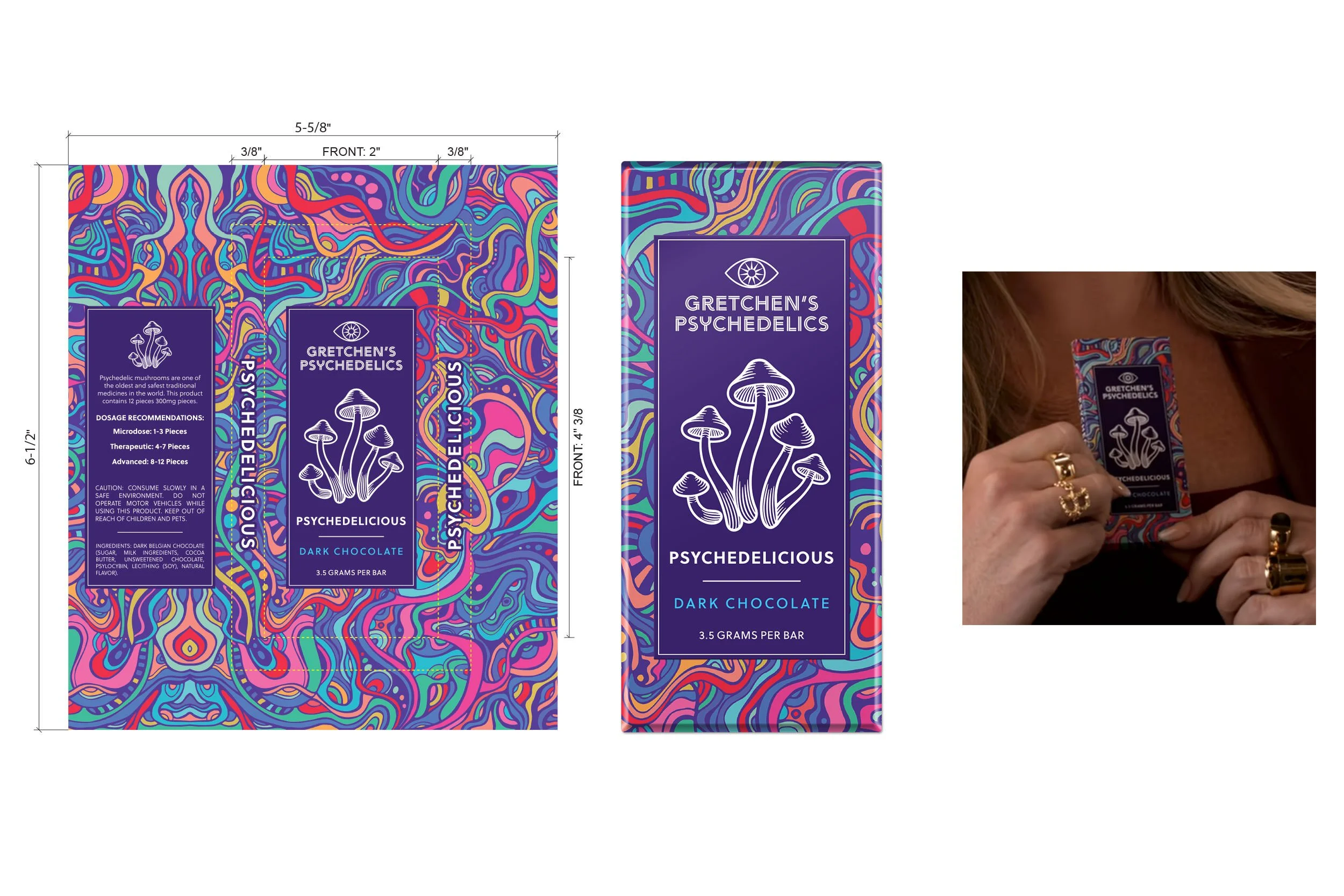 Chocolate Packaging / Design & Layout / Grace and Frankie (Series) / © Netflix