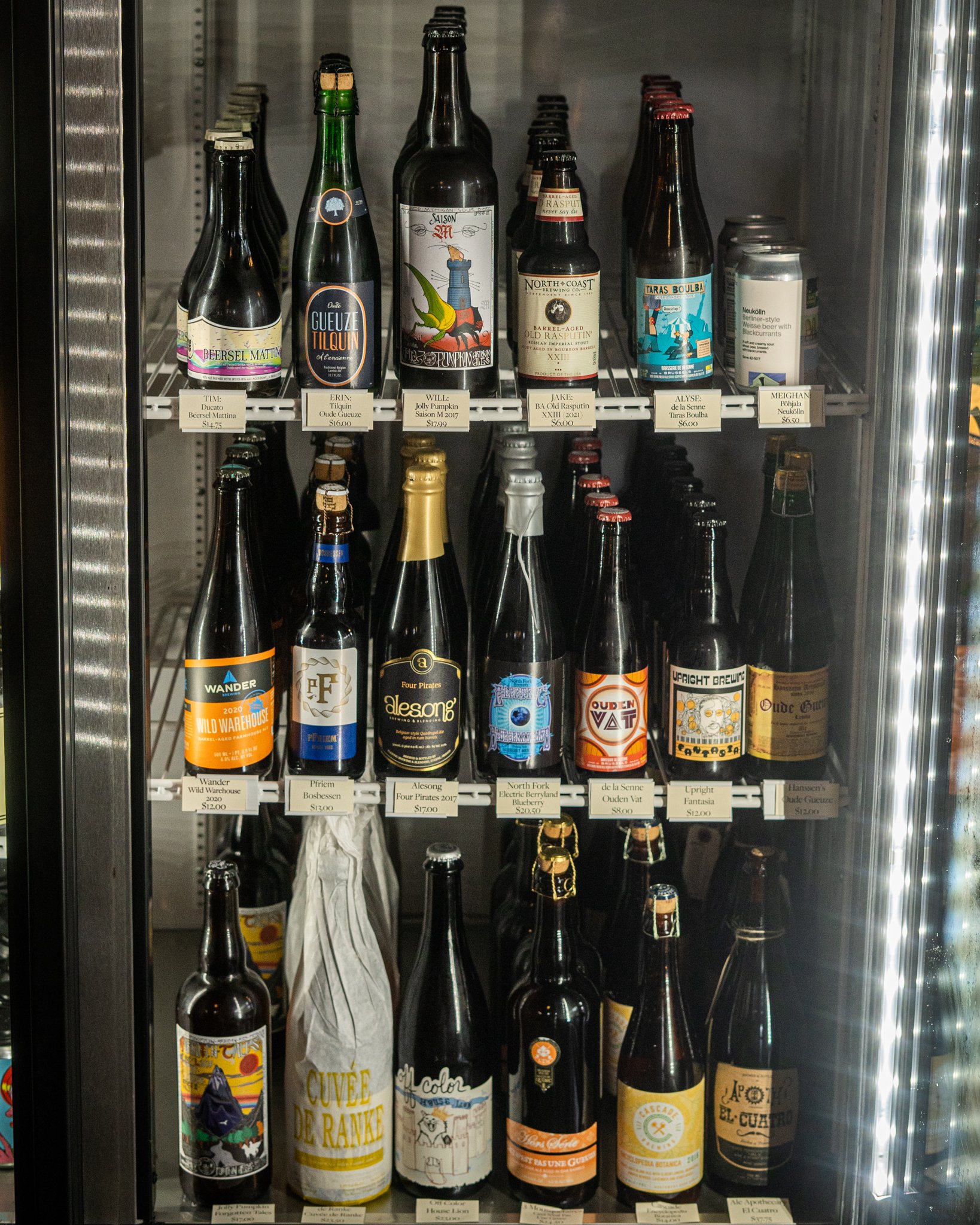 Aslan Depot bottle menu