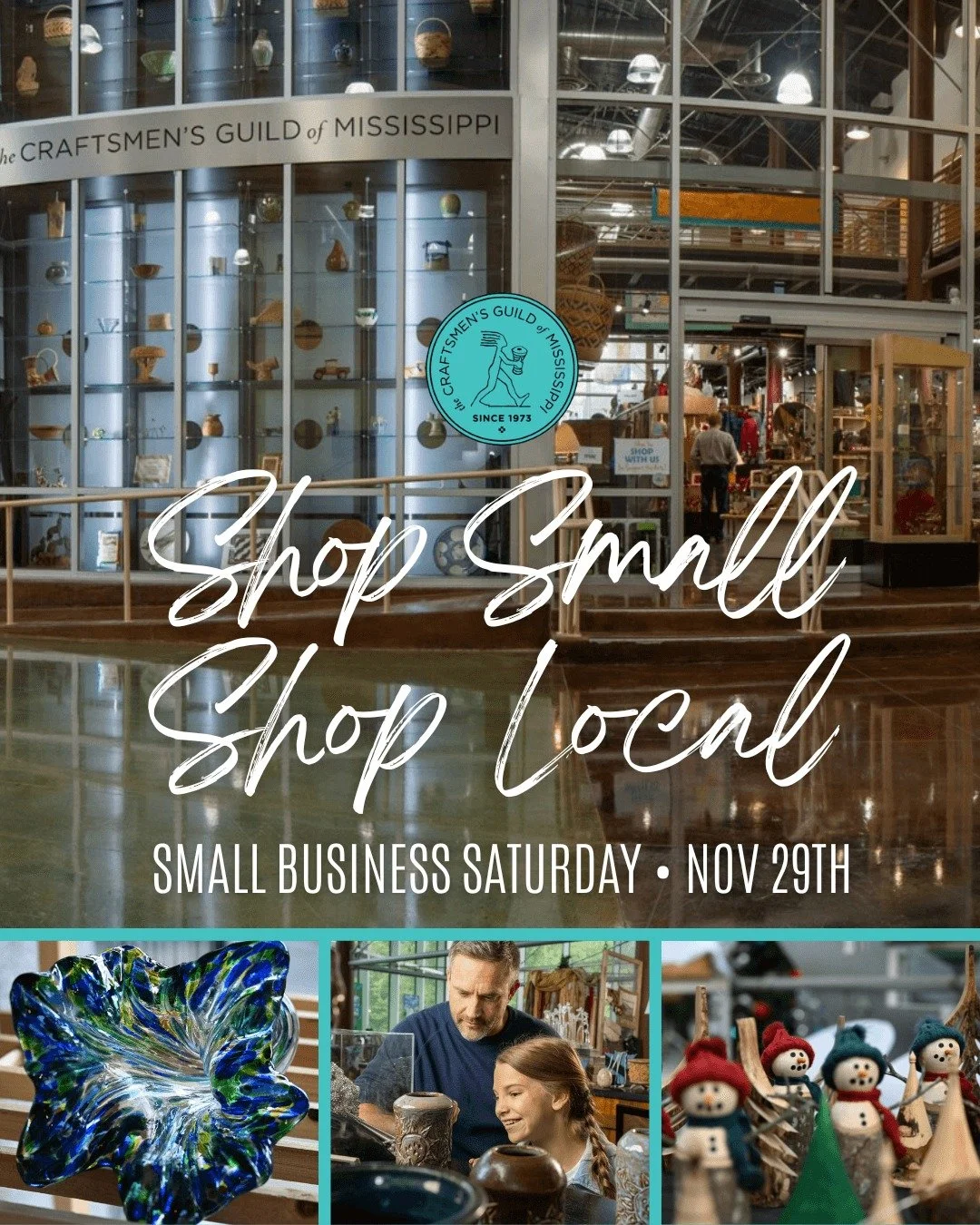 Holiday Shopping?🎄Remember Us This Weekend! 🛍 Small Business Saturday: Nov. 29th 🎅🏻 Give the Big Box Stores and National Chains a miss this year and visit the Gallery at the Bill Waller Craft Center.

Have you visited our Gallery lately? We showc