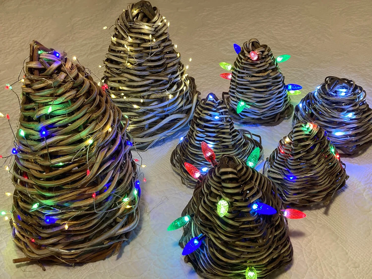 Making Lighted Kudzu Trees for the Holidays