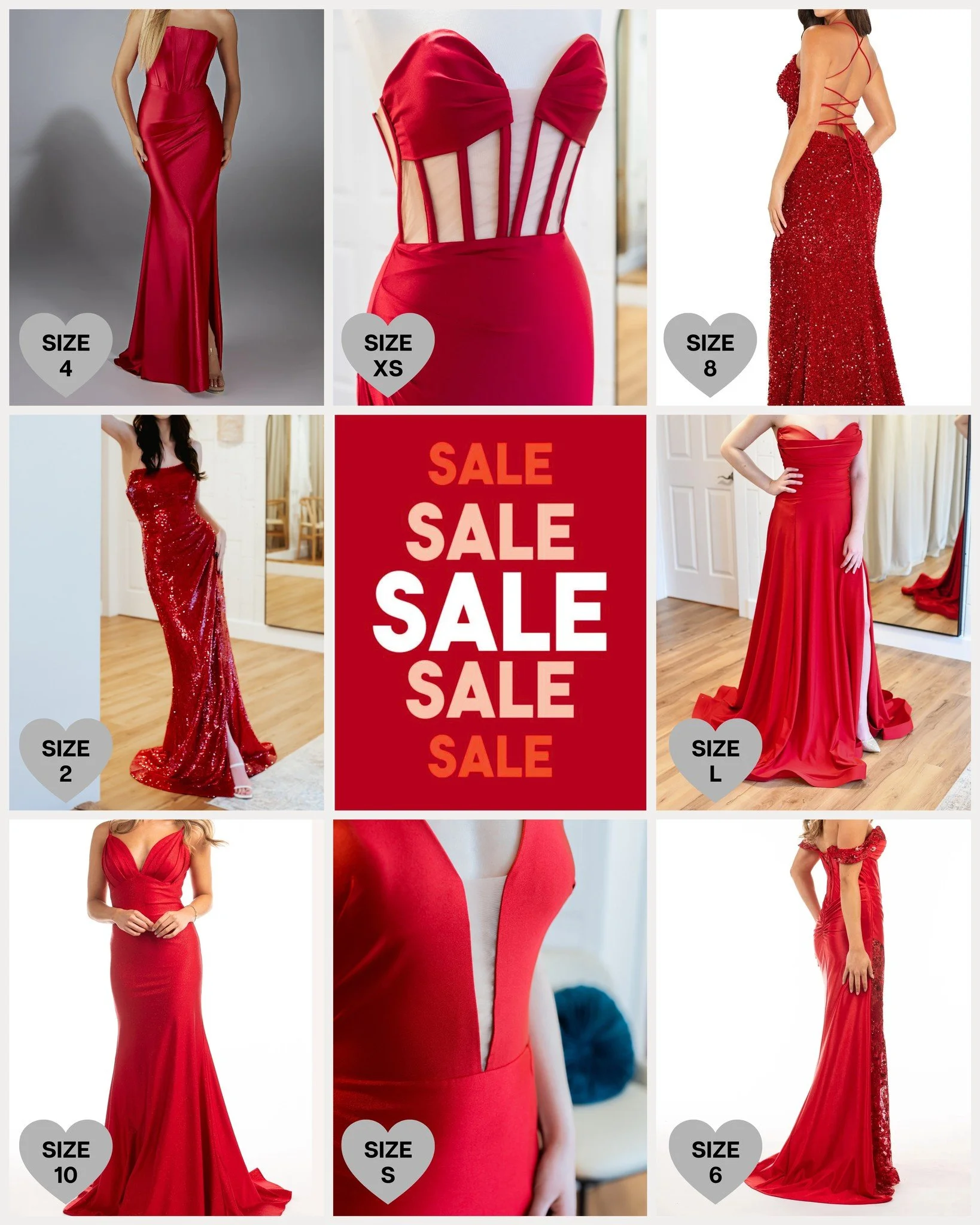 ✨ SALE ✨ SALE ✨ SALE ✨
...
Looking for a great deal on your prom dress or for a prom date, we have reduced tons of dresses ranging from size 00 to 24. Selected in-store prom dresses (no orders) are priced between 99$ to 399$ until the end of this pro