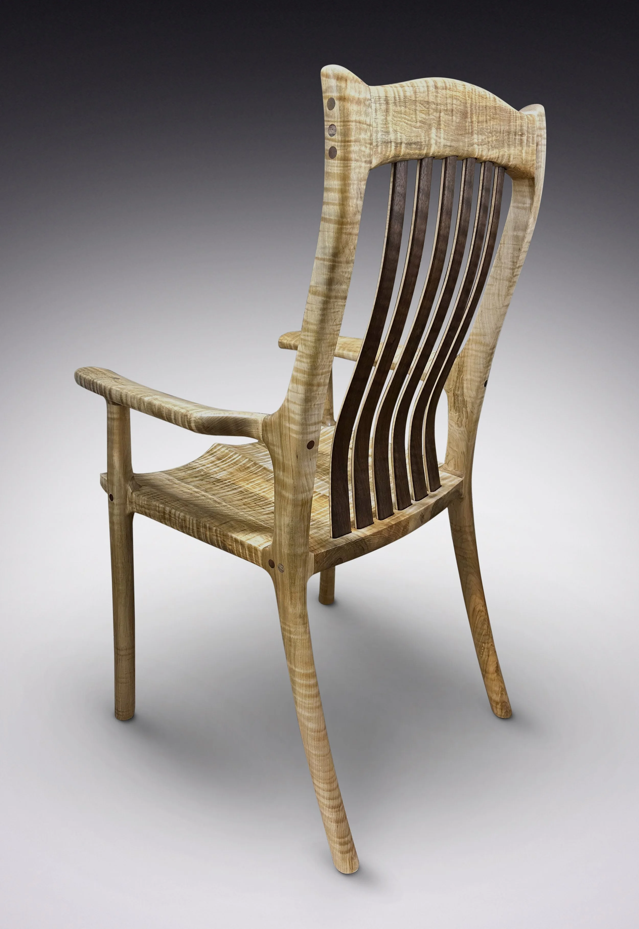 Ernesto II Arm Chair, Michigan Curly Maple