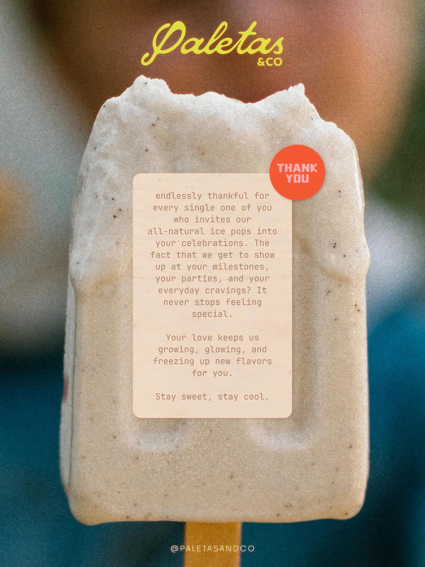 As our second season comes to a close, we want to say a heartfelt THANK YOU!

We began with a simple idea: to create a healthier alternative to traditional frozen treats without sacrificing flavor or fun. Our mission has never been clearer, and it is