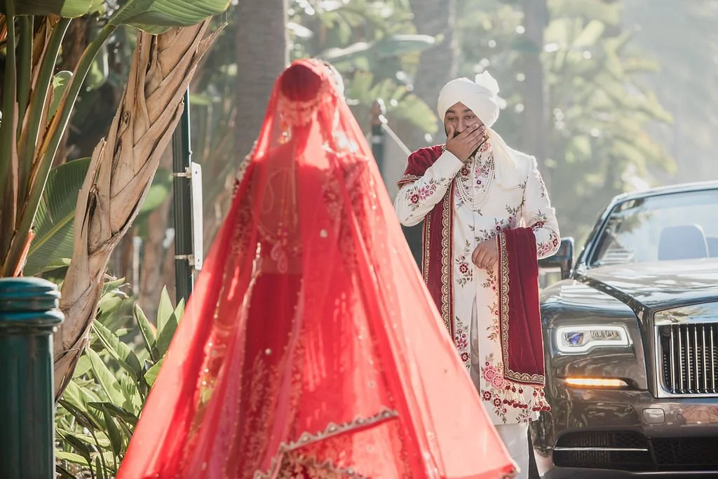 south asian indian wedding first look