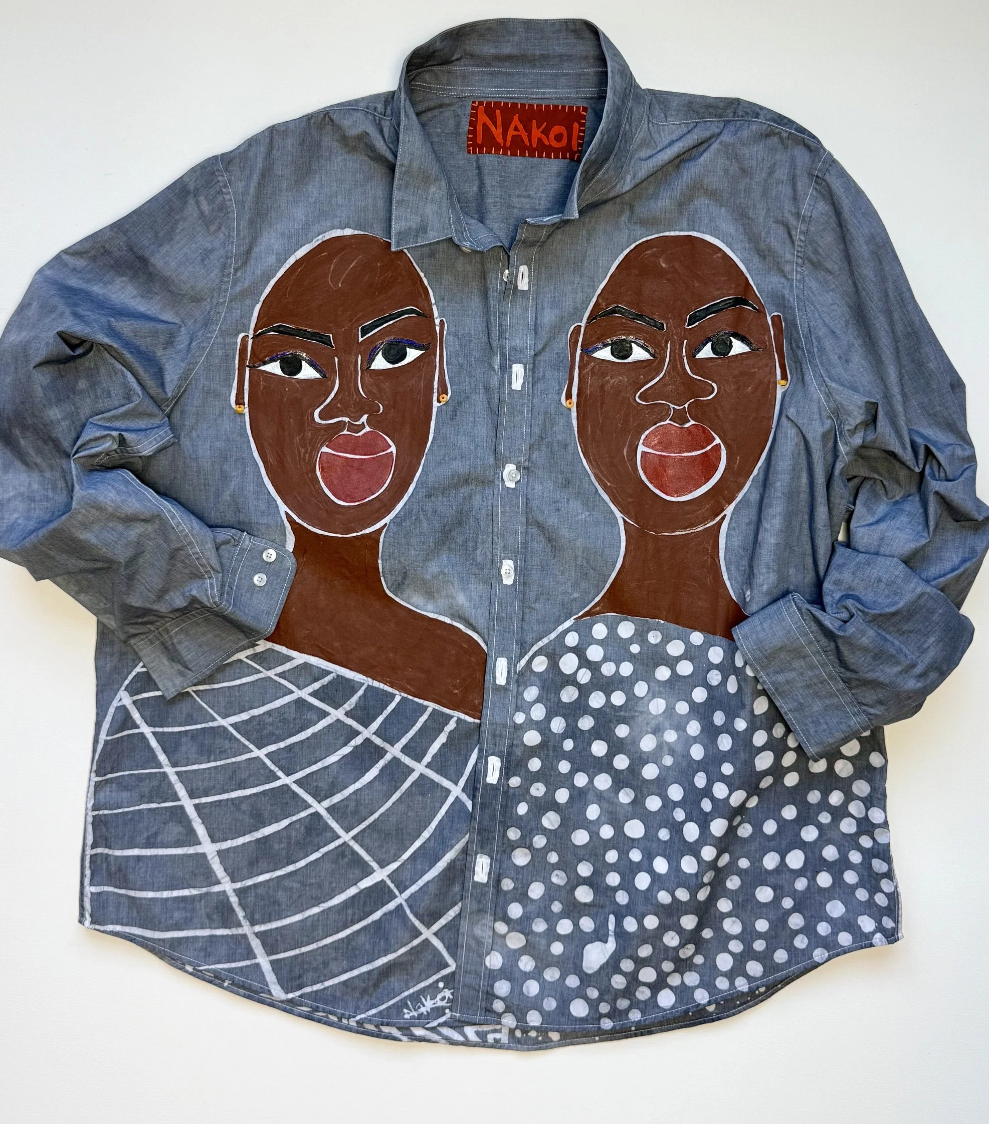 Sankora Painted Shirt by Nakoi " Slate Grey"