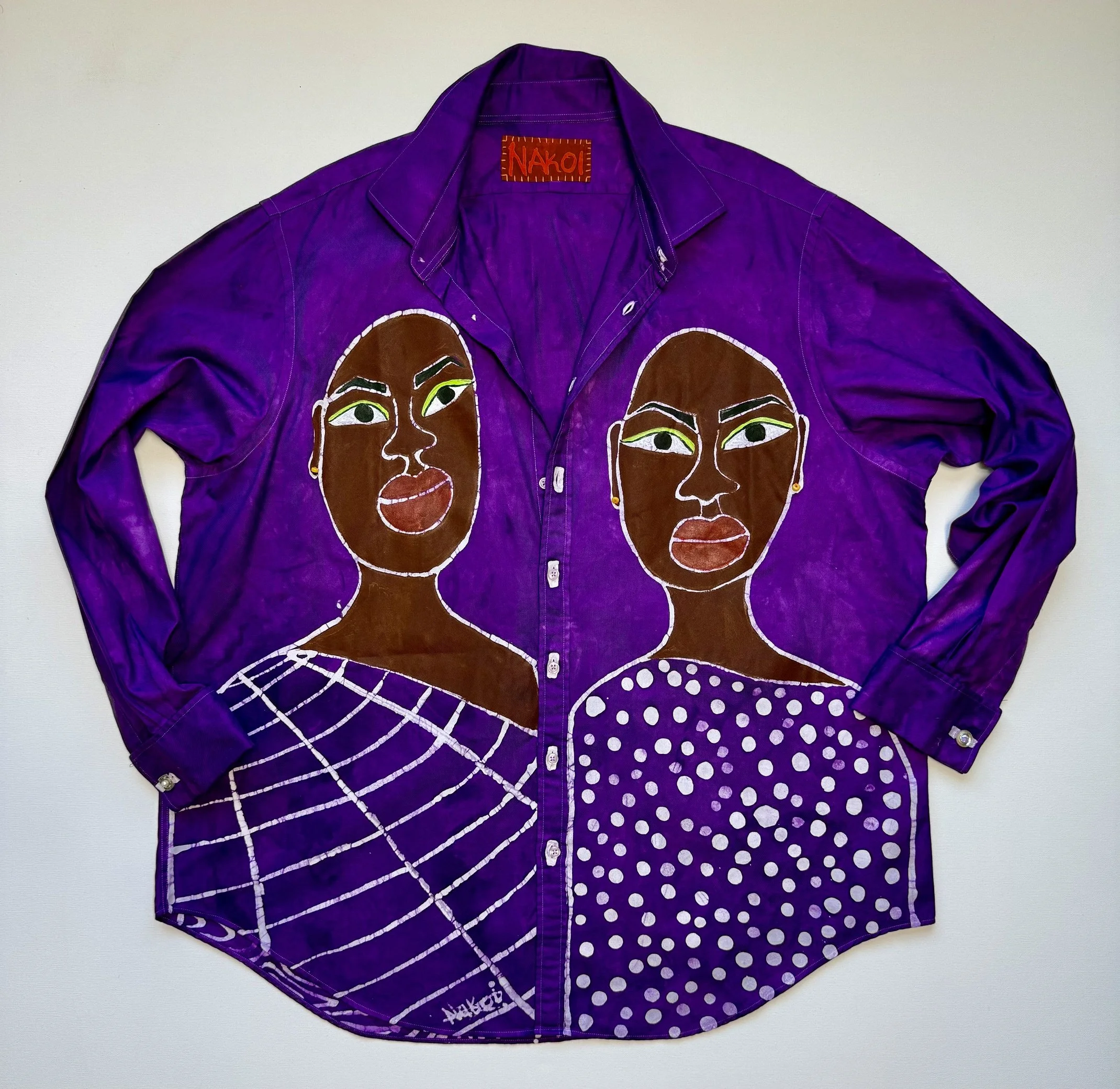 Sakora Painted Shirt by Nakoi In "Deep Royal Purple"