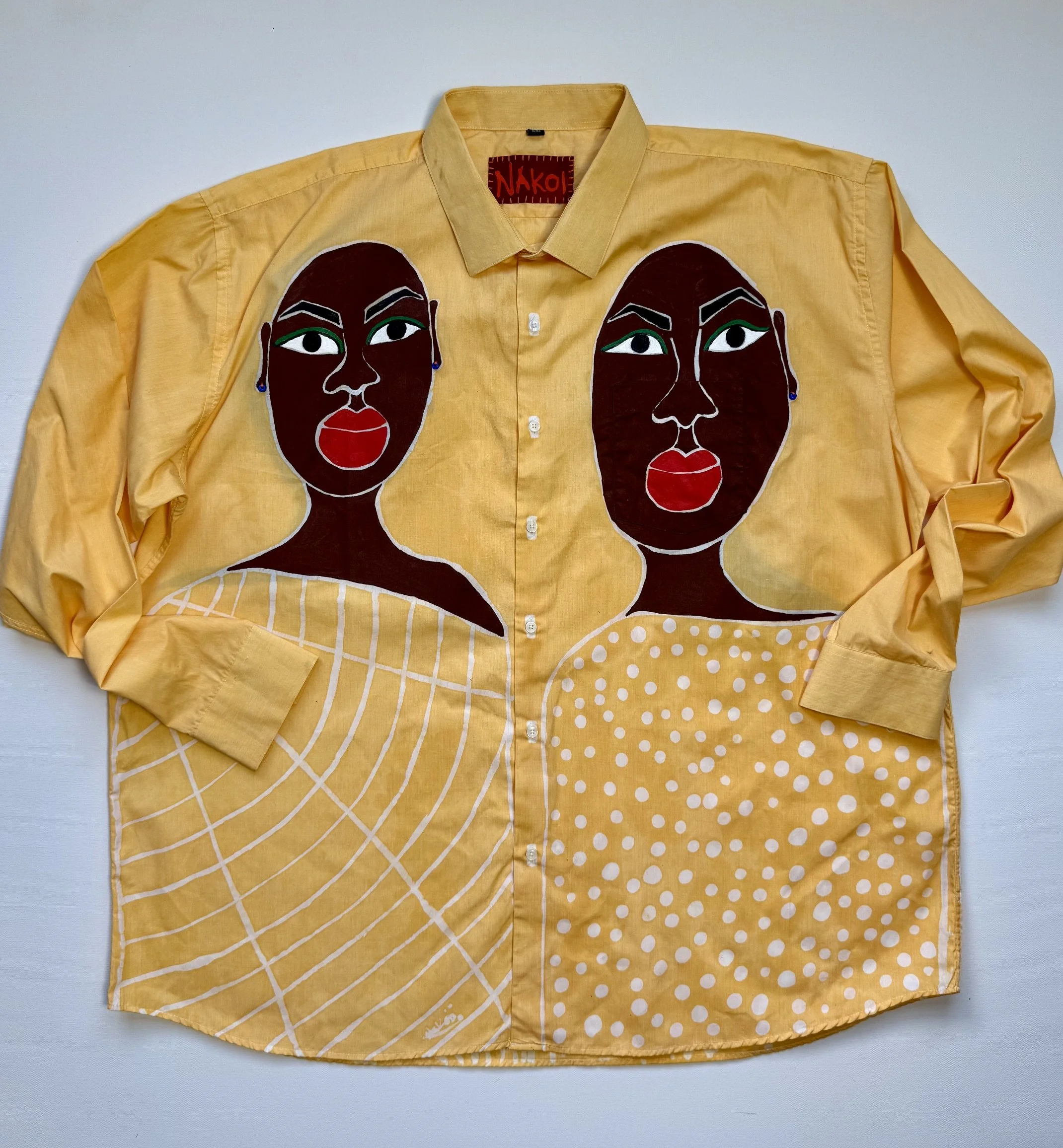 Sankora Painted Shirt by Nakoi  " Buttercup Yellow"