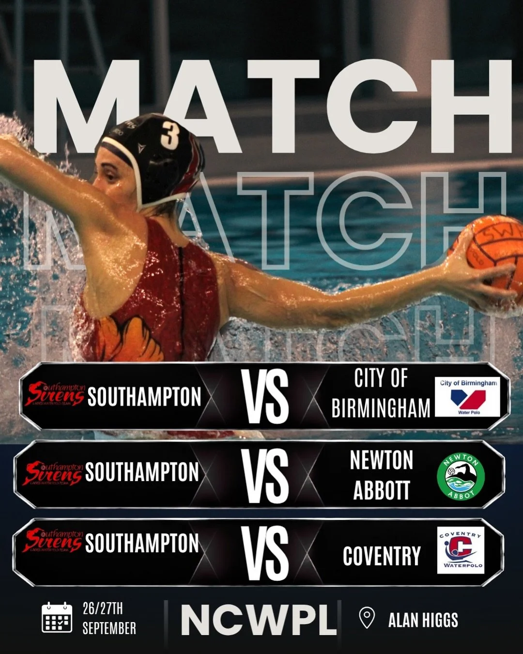 Sirens are kicking off the season with a triple game weekend of NCWPL🤽&zwj;♀️