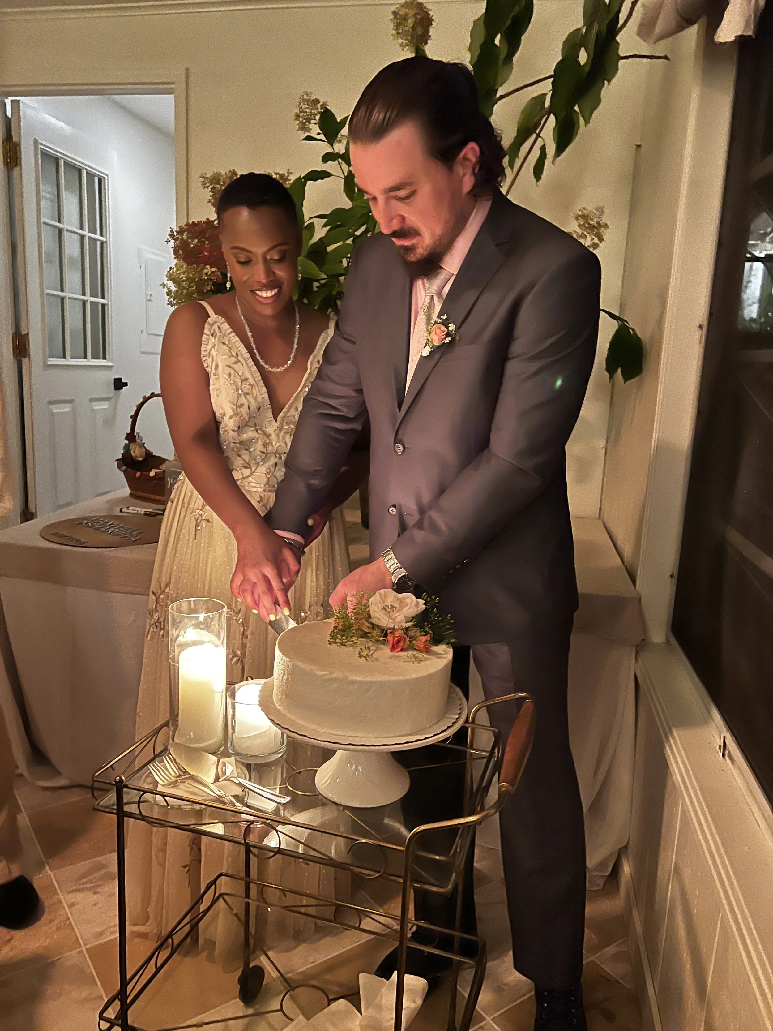 Cake Cutting in candelight