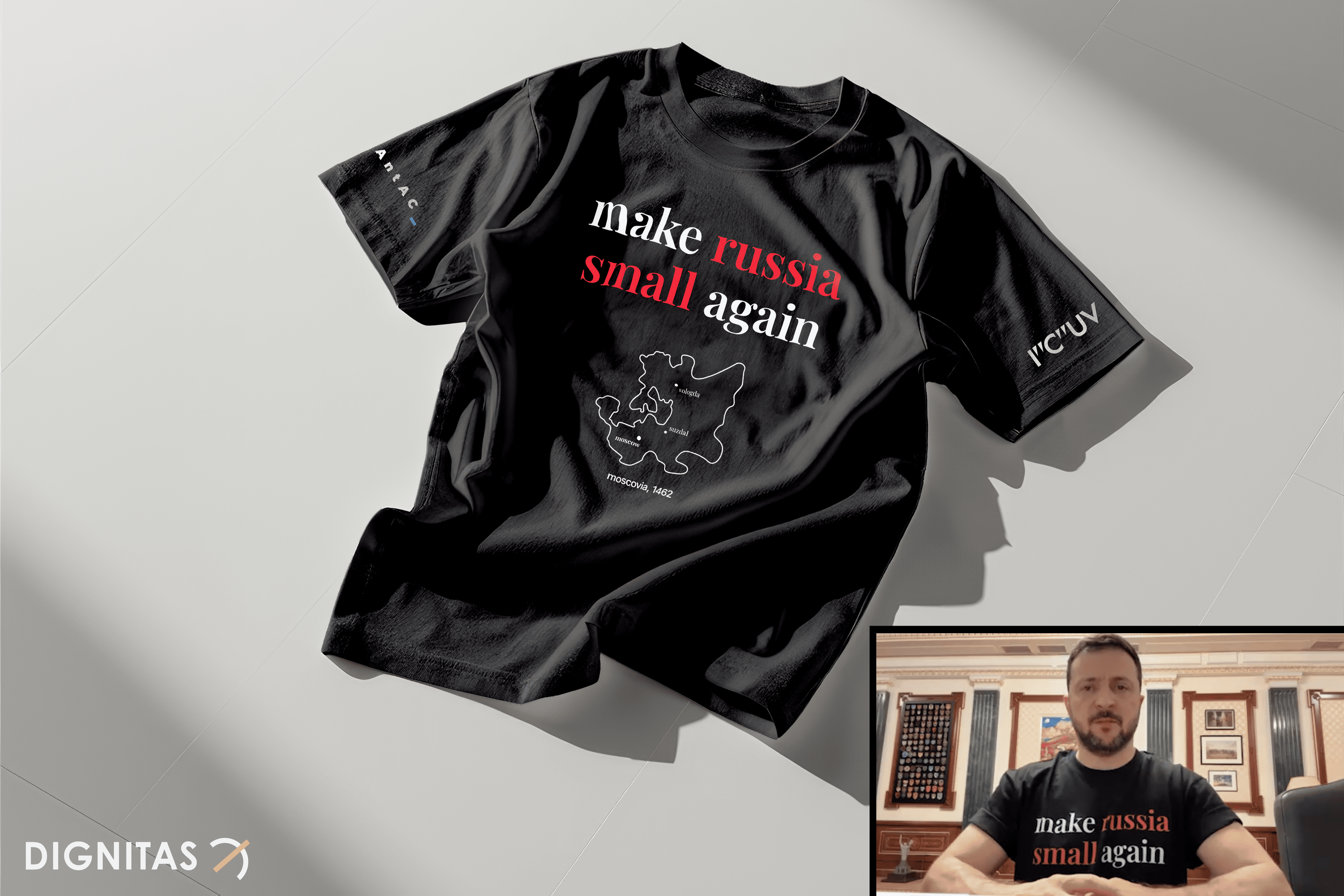 T-shirt "Make russia small again"