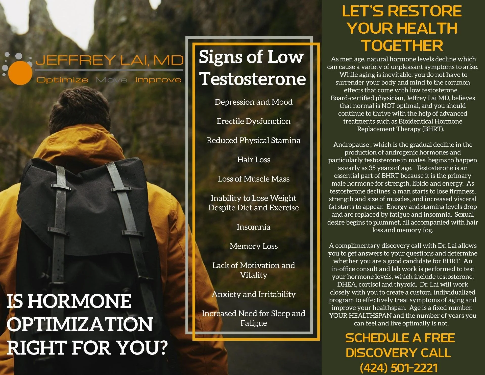 Bioidentical Hormone Replacement Therapy For Men — Jeffrey Lai, MD
