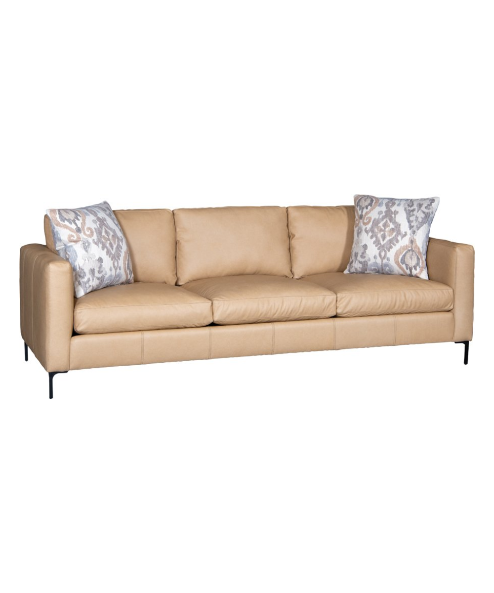 1733 Series Leather Stationary Sofa by Mayo Furniture