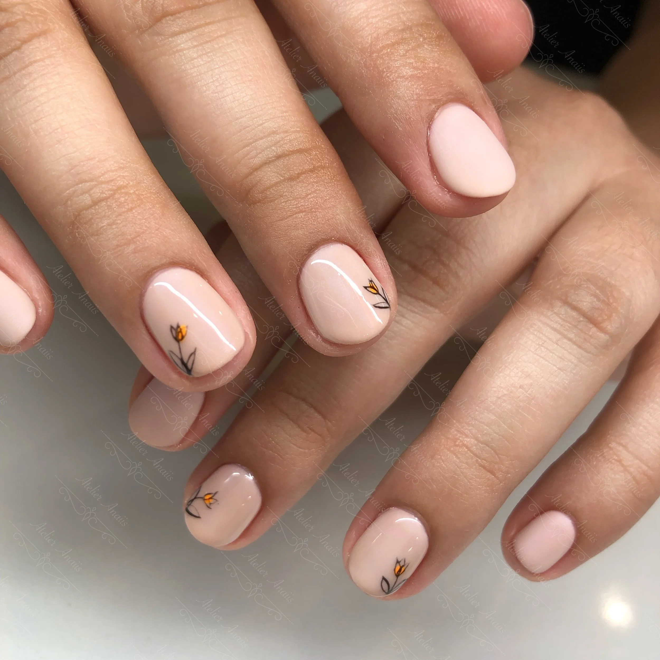 Cartoon Flower Short Nails.JPG