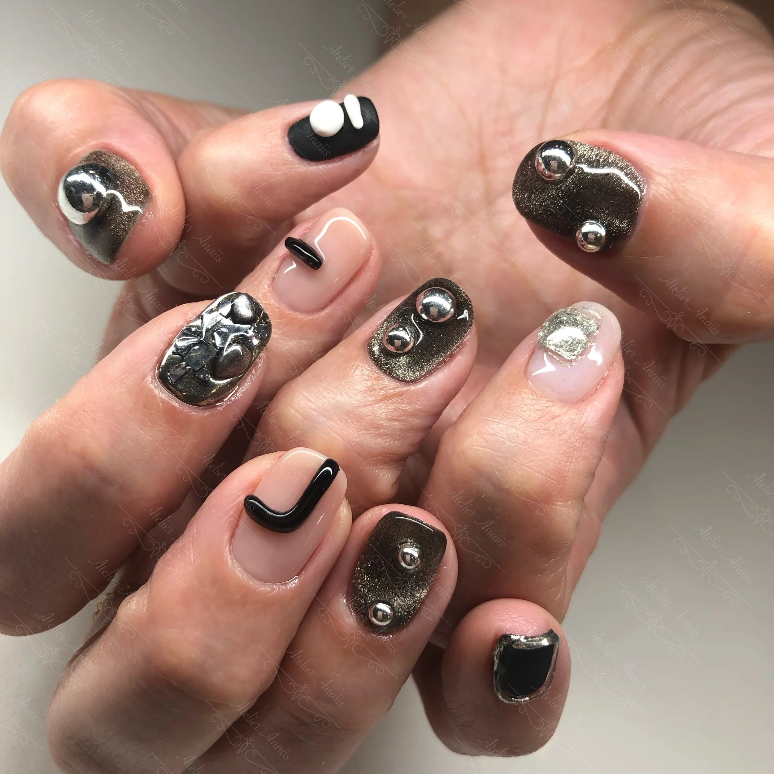 Abstract Textural Nail Art.JPG