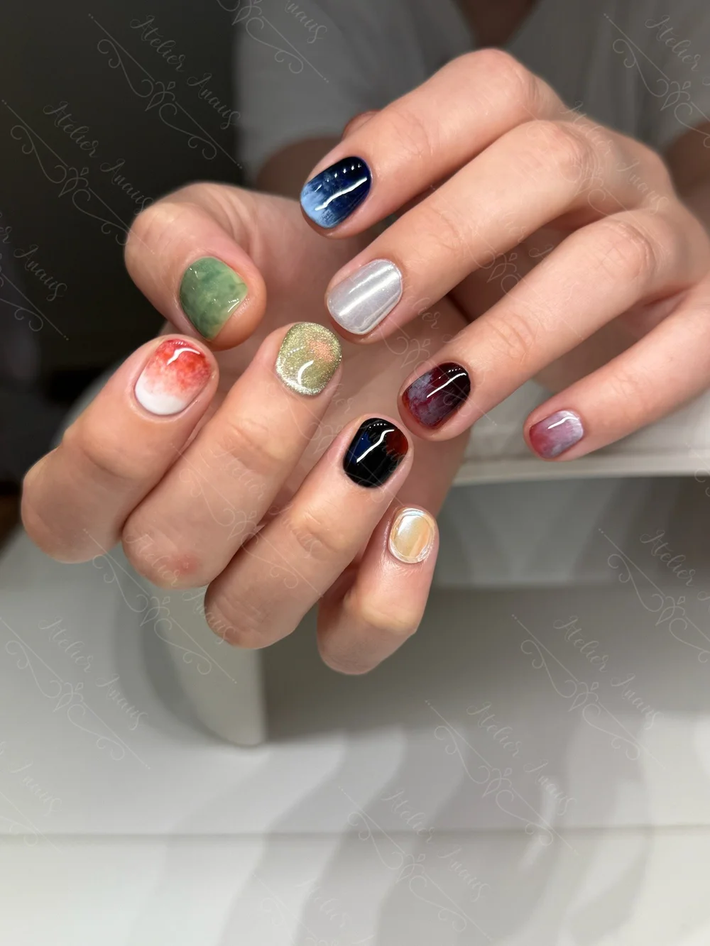 Short Nails with Bold Nail Art Ideas