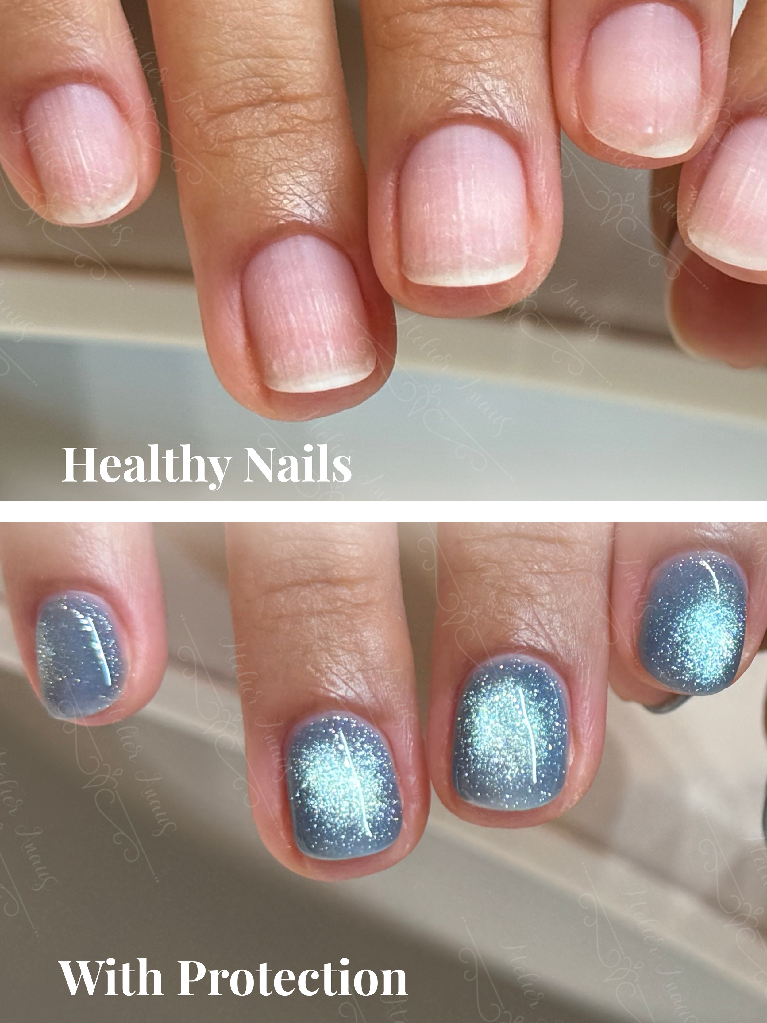 A photo showing healthy, beautiful natural nails, and why smooth skin is important for manicure product retention.