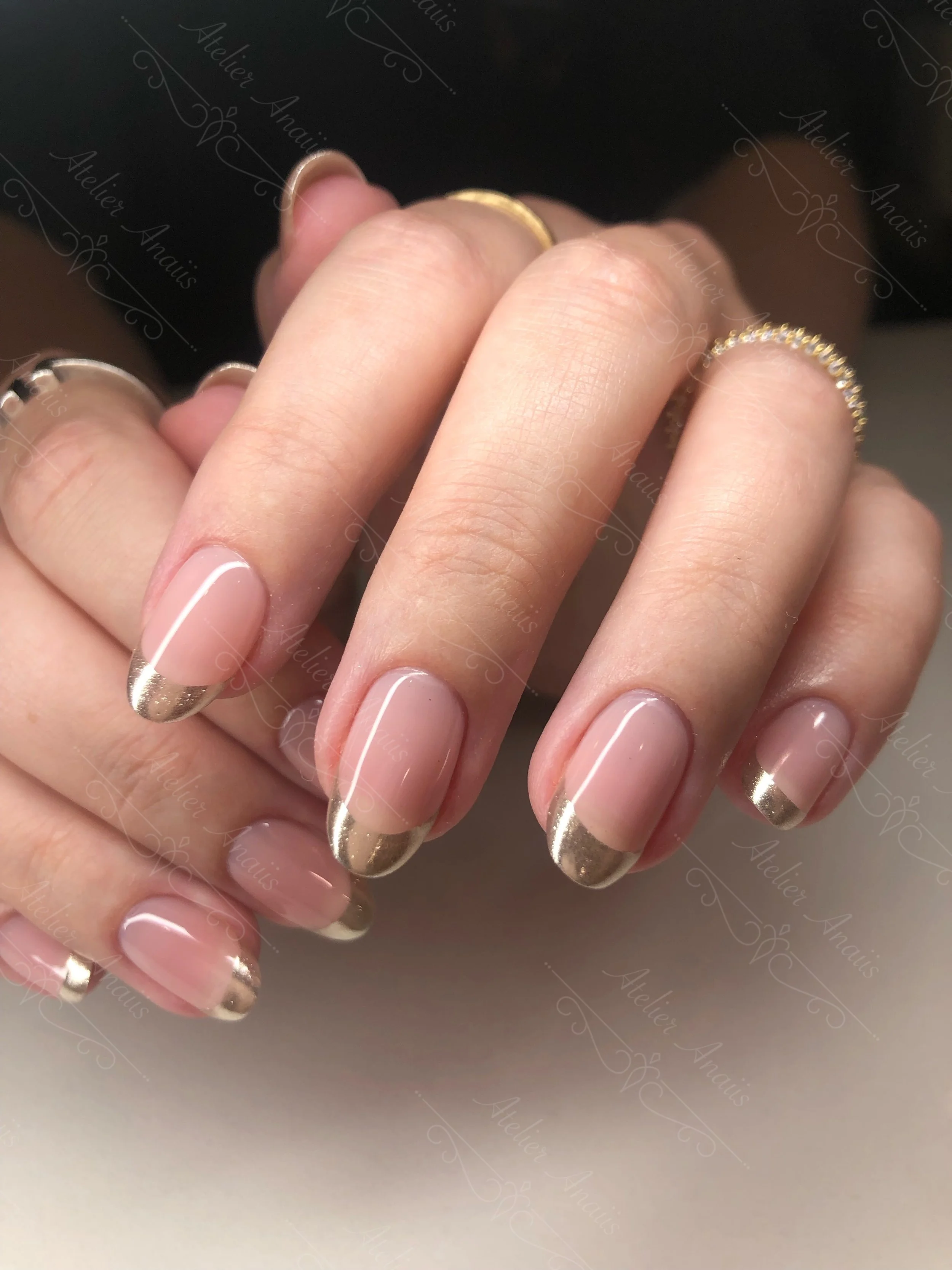 Glamorous Silver French Nails.JPG