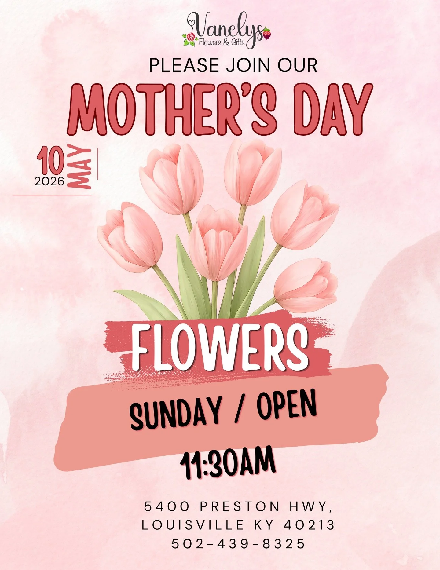 OPEN FOR MOTHER'S DAY! We'll be open for pick ups and walk ins on Sunday, May 10th at 11:30! Don't arrive empty handed, give mom the flowers that show how much you care. 💝💝