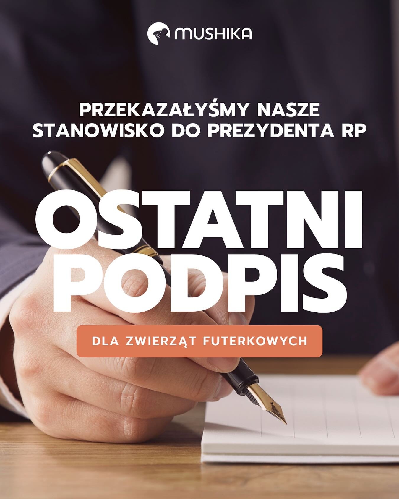 To już ostatni krok. Jeden podpis może zakończyć epokę ferm futerkowych w Polsce. 🖊️🐾 

Przekazałyśmy do Prezydenta RP nasze stanowisko popierające ustawę z 7 listopada 2025 r., kt&oacute;ra wprowadza zakaz hodowli zwierząt futerkowych w celach kom