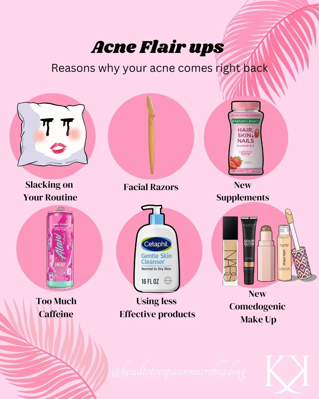 Acne keeps coming back and you swear you&rsquo;re doing everything right? 👀 Sometimes the little things in your daily routine are the biggest triggers for breakouts.

✨ Common reasons for acne flare-ups:
&bull; Slacking on your skincare routine (con