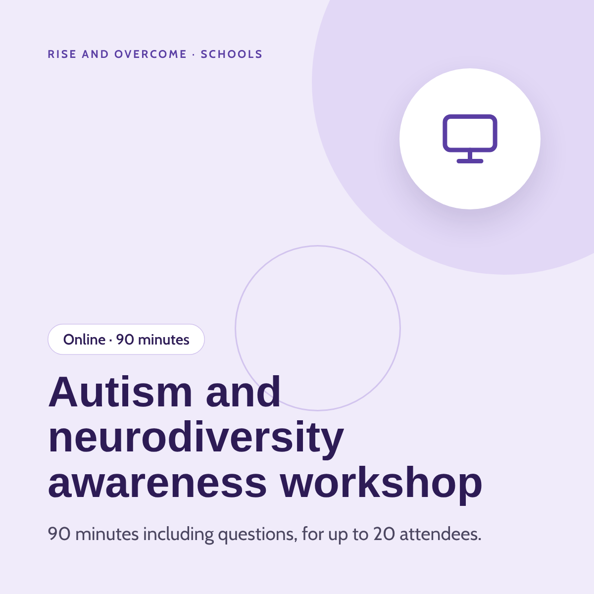 Online autism and neurodiversity awareness workshop