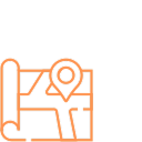 Icon of a map with a location pin.