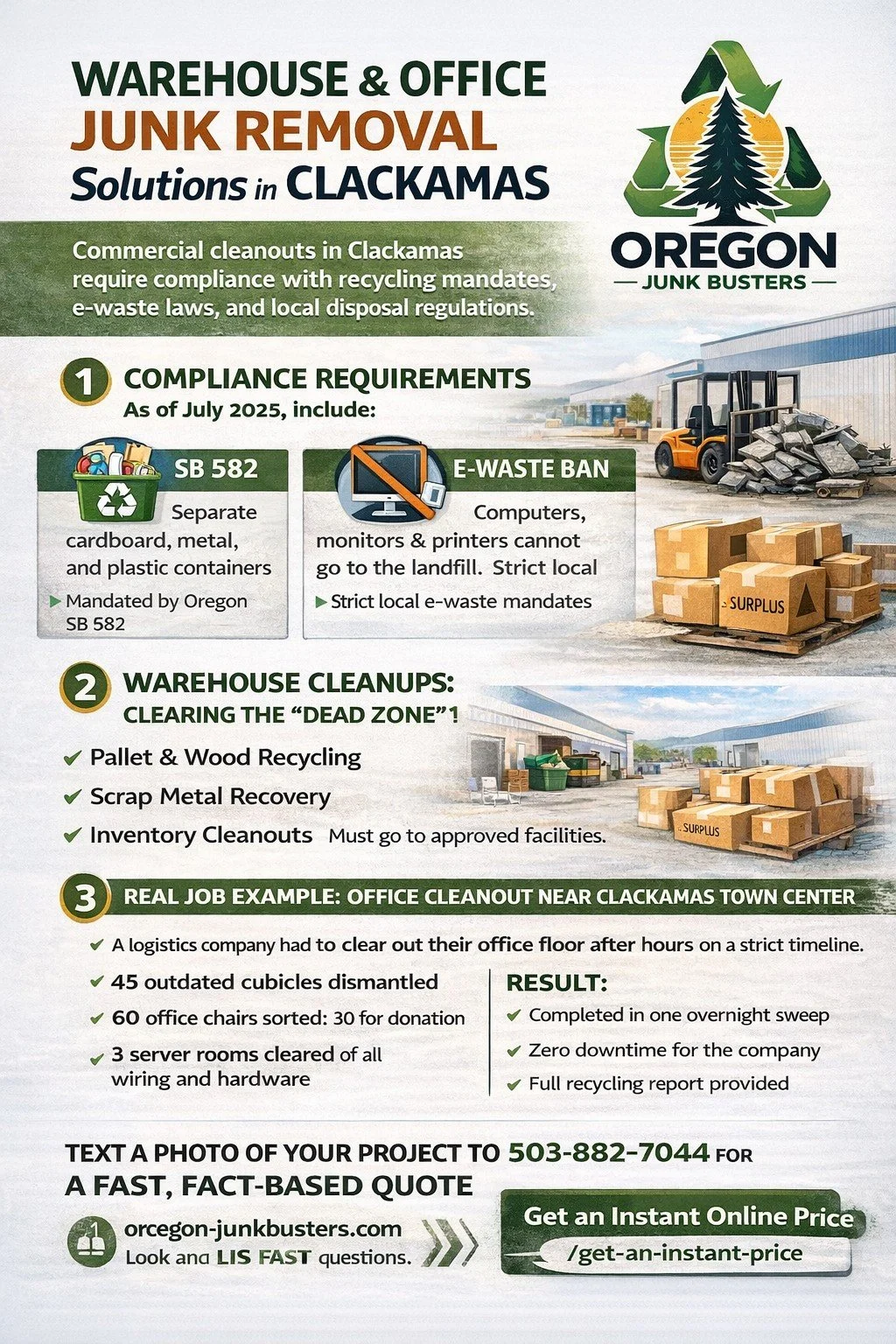 Warehouse &amp; Office Junk Removal Solutions in Clackamas.