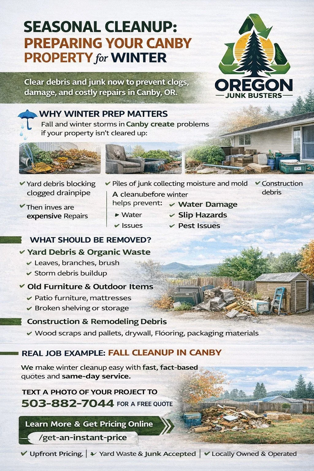 Seasonal Cleanup: Preparing Your Canby Property for Winter