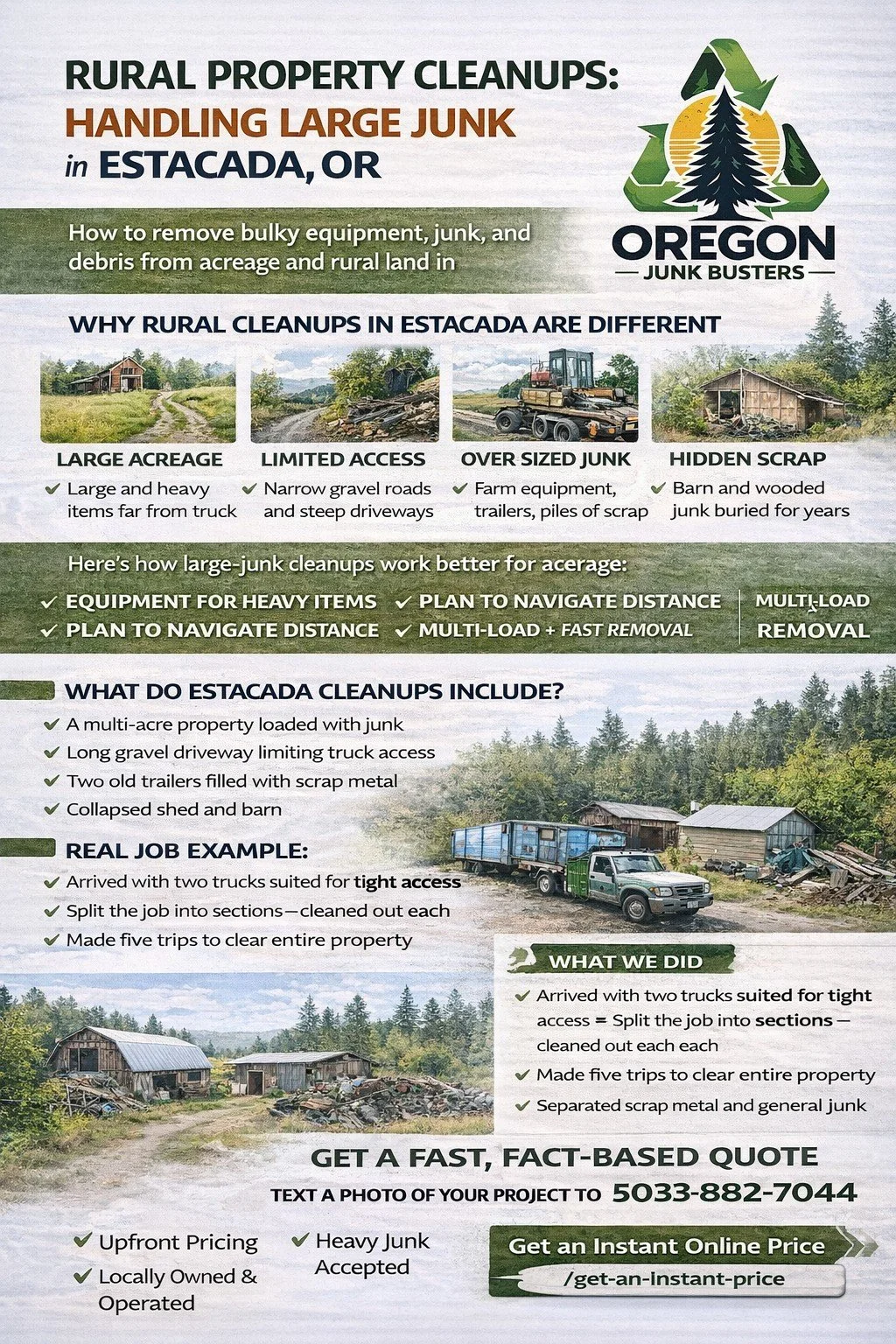 Rural Property Cleanups: Handling Large Junk in Estacada