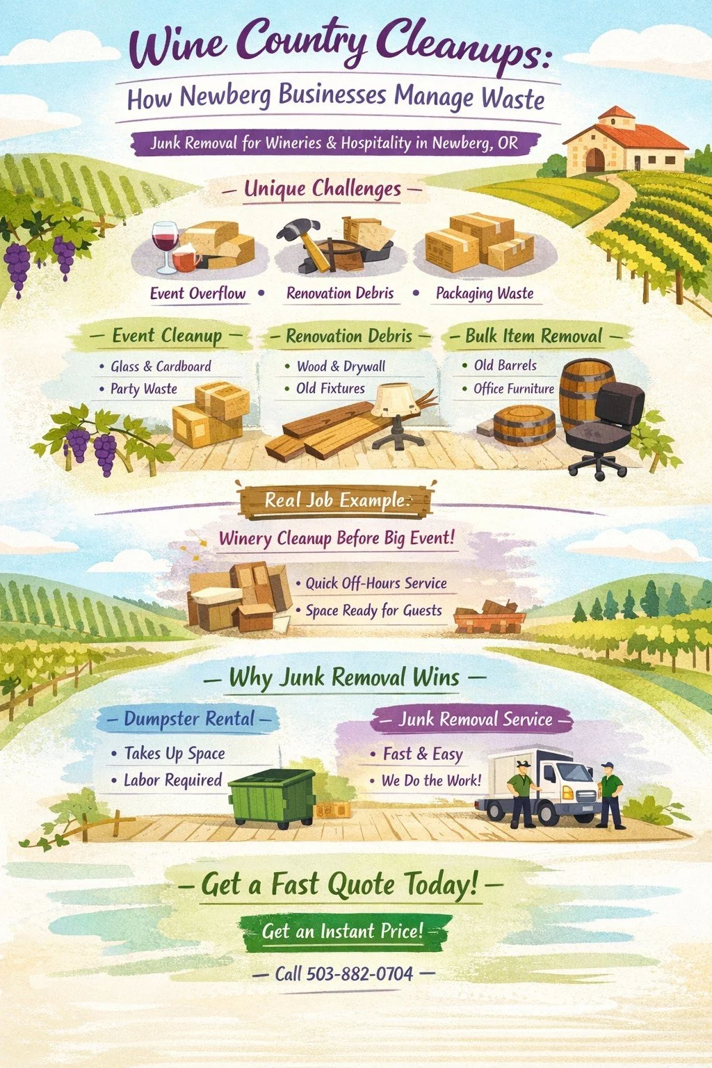 Wine Country Cleanups: How Newberg Businesses Manage Waste