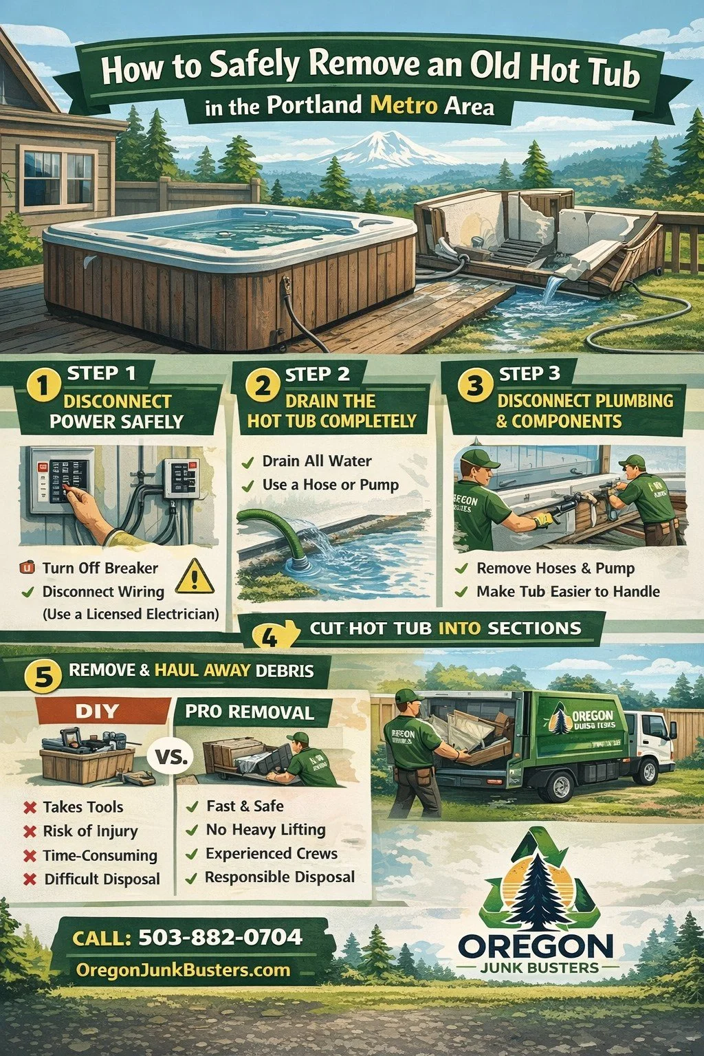 How to Safely Remove an Old Hot Tub in the Portland Metro Area