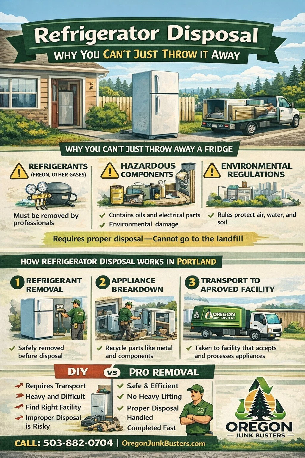 Refrigerator Disposal: Why You Can’t Just Throw It Away