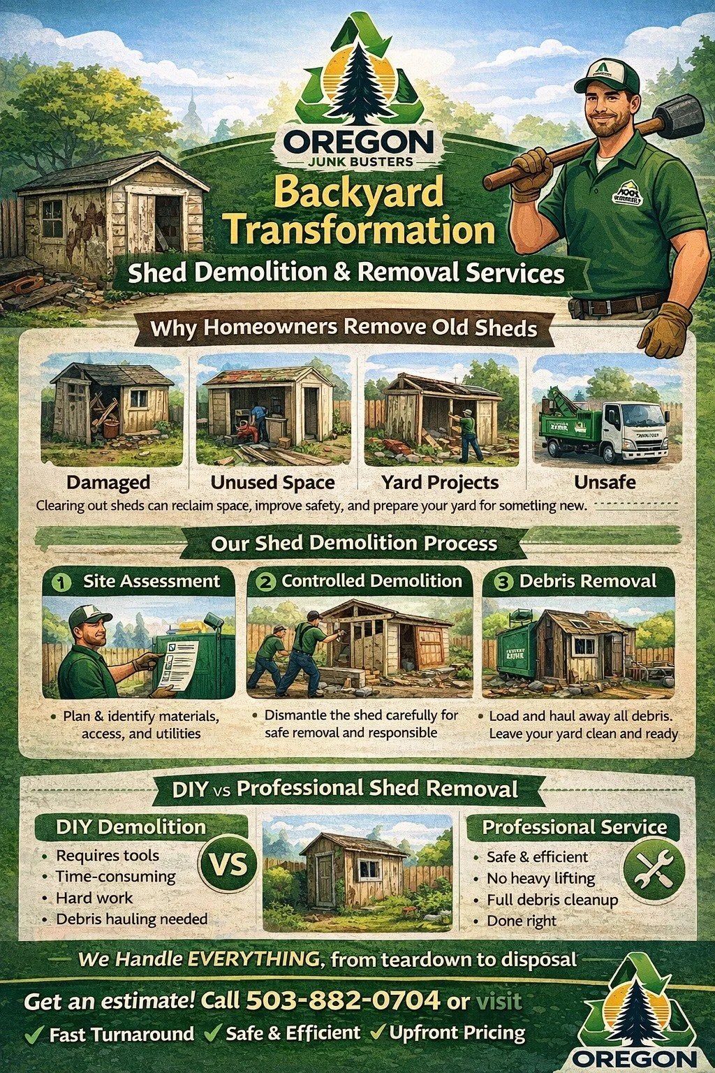 Backyard Transformation: Shed Demolition and Removal Services