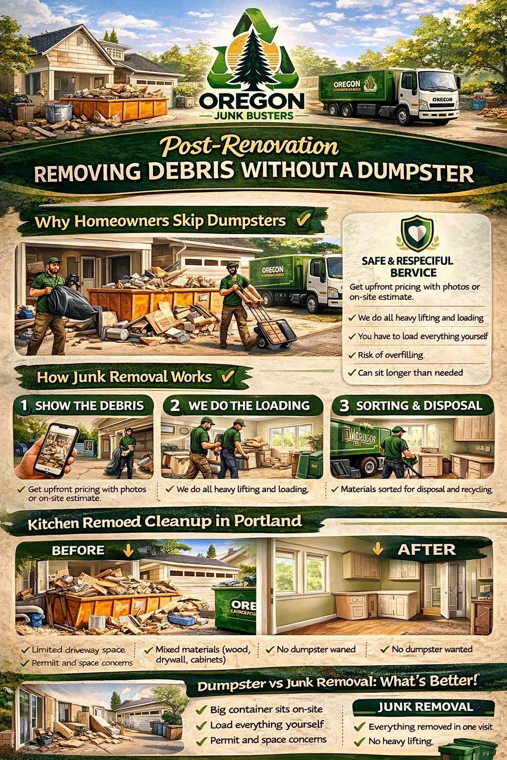Post-Renovation Cleanup: Removing Debris Without a Dumpster