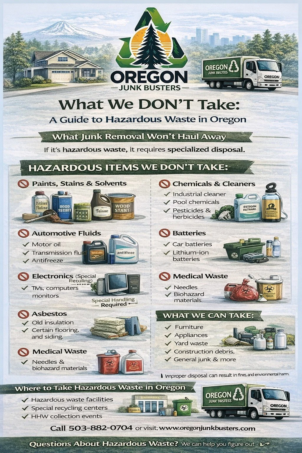 What We Don't Take: A Guide to Hazardous Waste in Oregon.