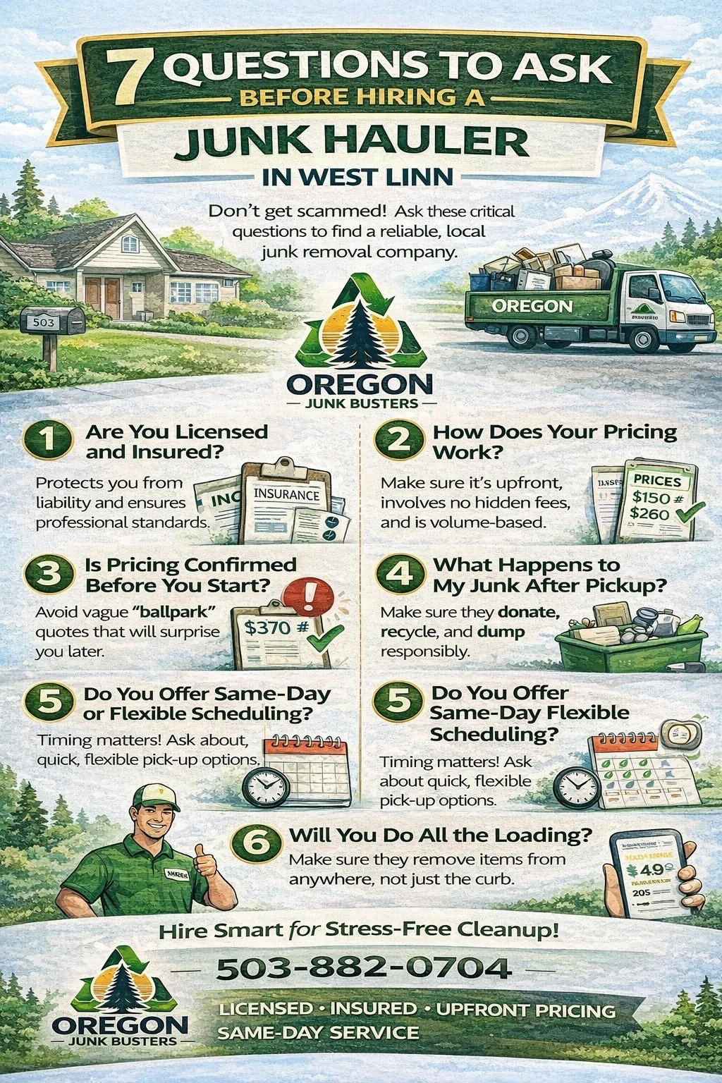 7 Questions to Ask Before Hiring a Junk Hauler in West Linn.
