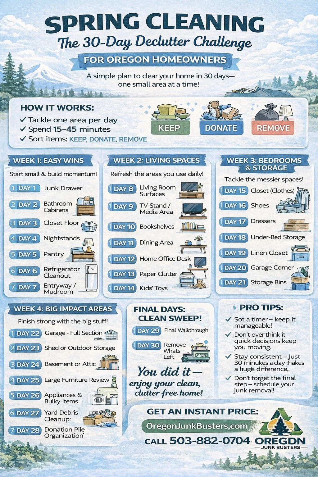 Spring Cleaning: The 30-Day Declutter Challenge for Oregon Homeowners