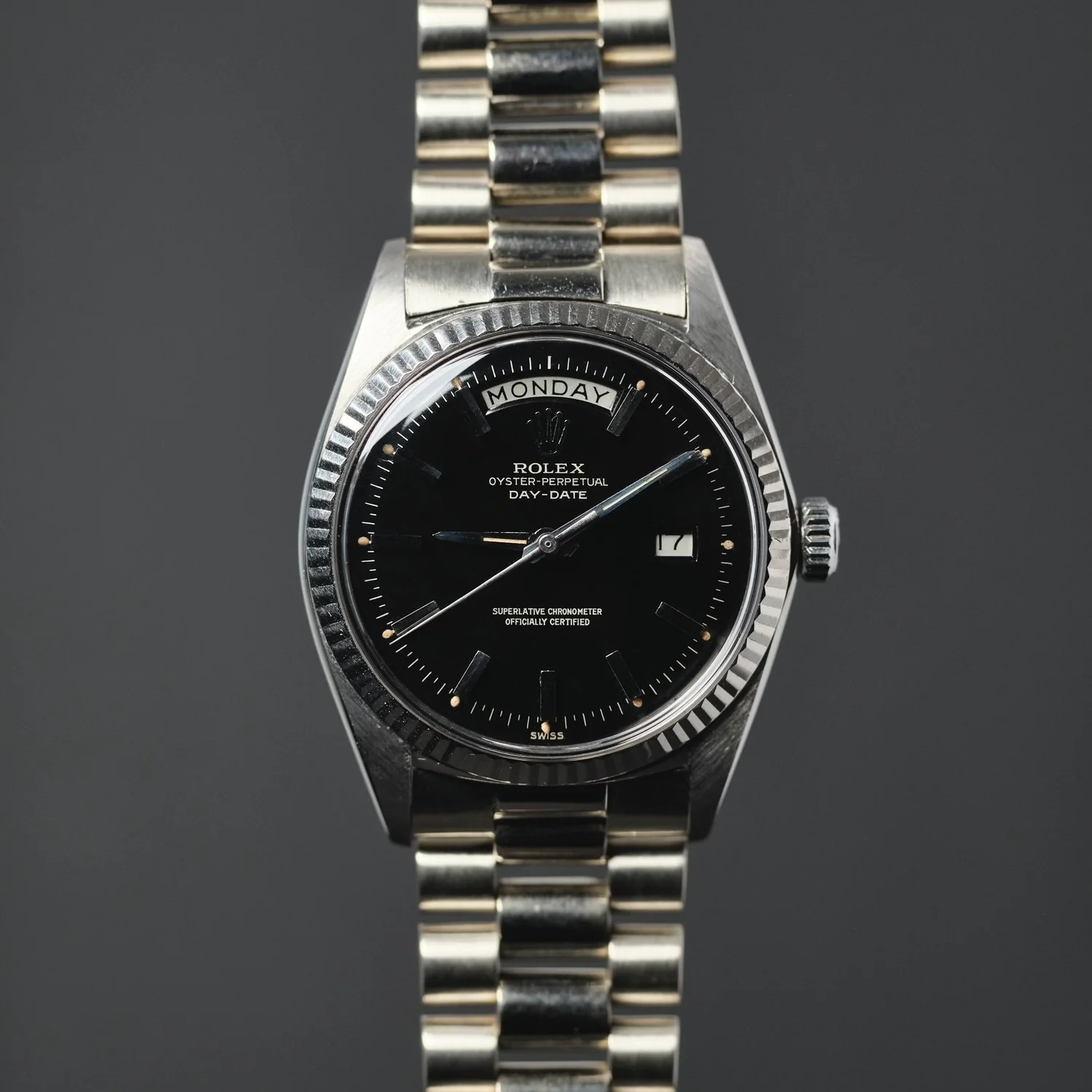 1963 Rolex Day Date 18k WG ref.1803 w/Gilt Dial — Iconic Watch Company