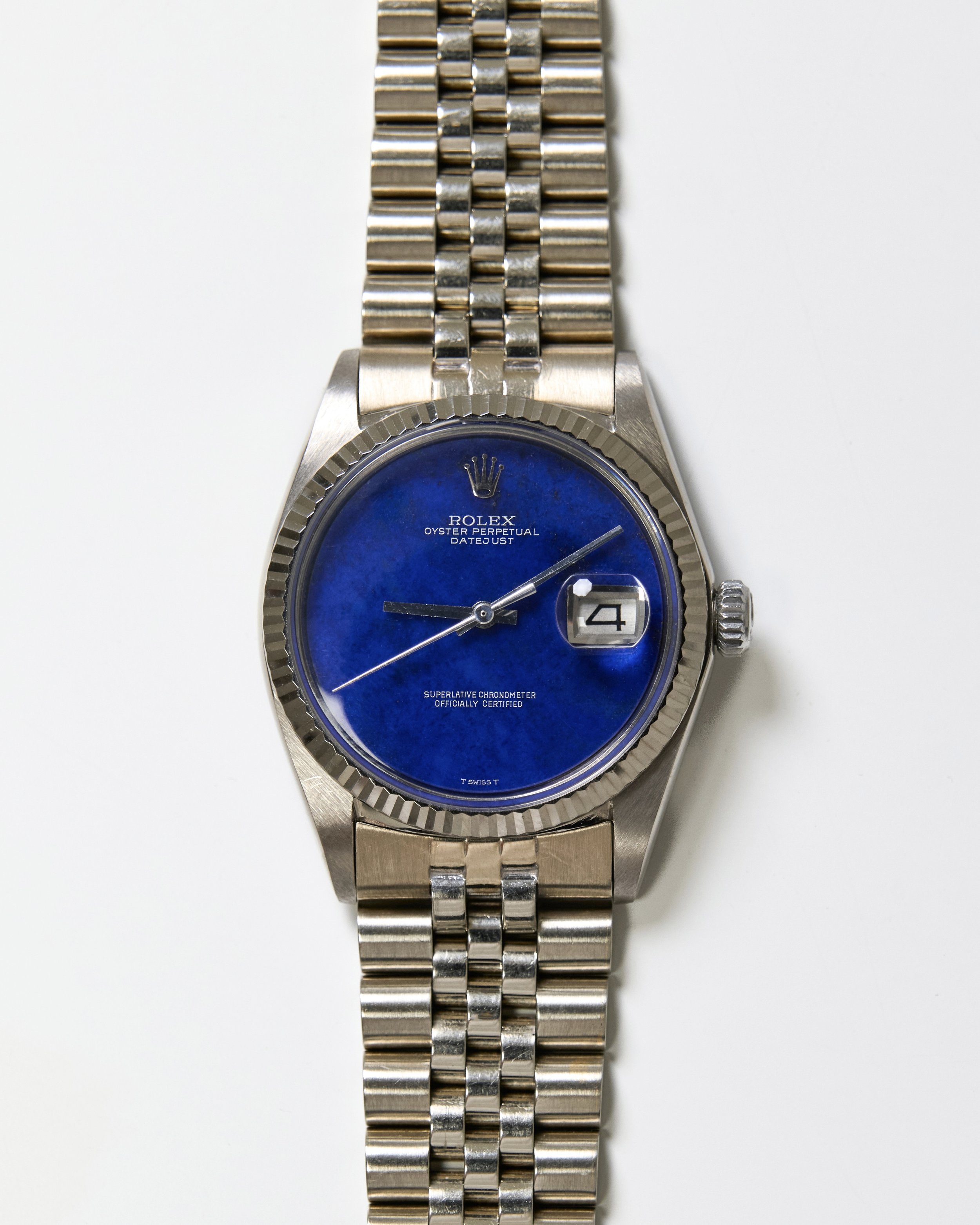 1973 Rolex Datejust 18k WG ref.1601 w/'Lapis Lazuli' Dial