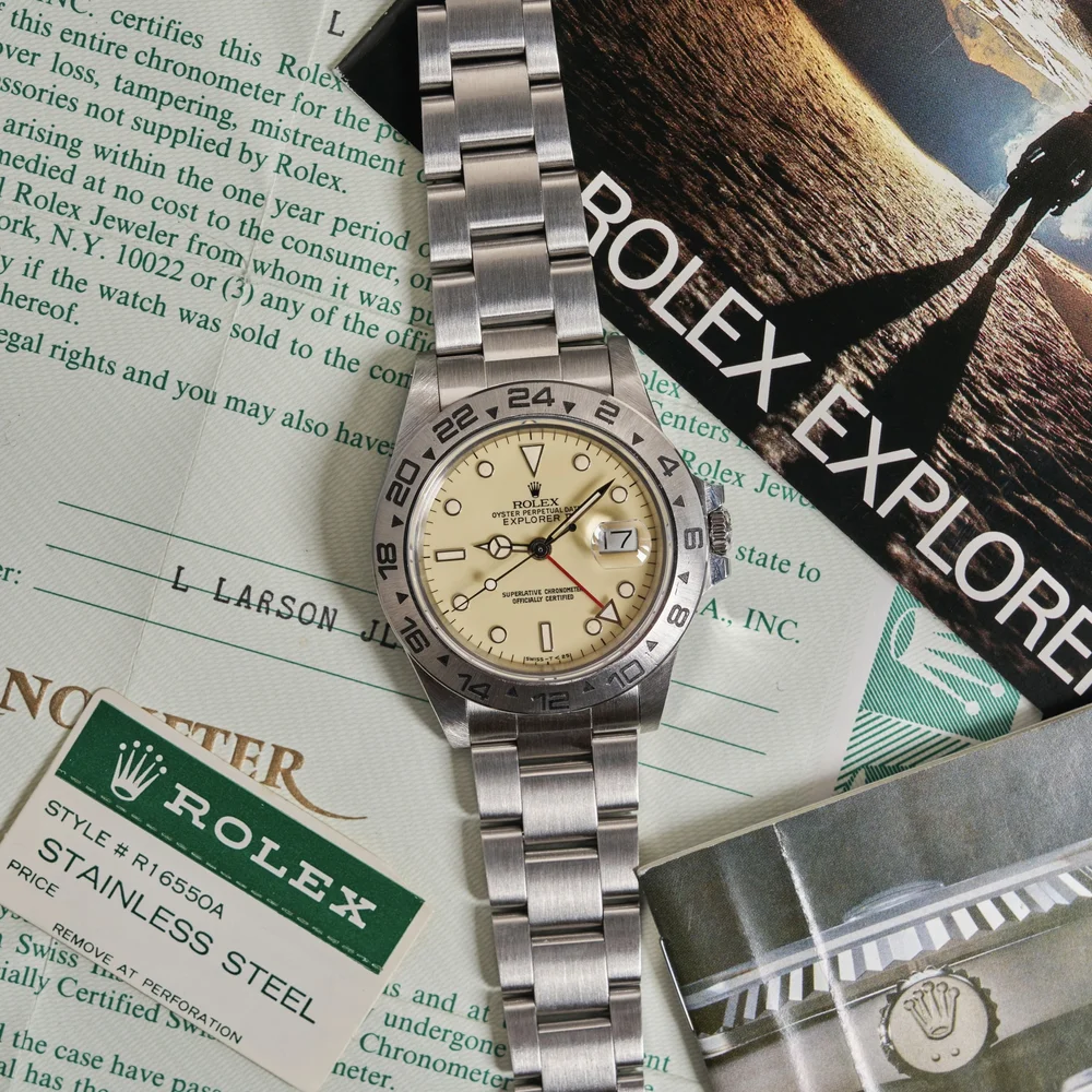 1986 Rolex Explorer II ref.16550 'Cream Dial' w/Box & Papers