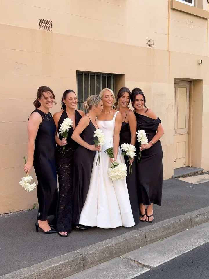 Jess &amp; her girls 🖤

bride @jessica_jefferies | groom @jack.wilkinson.26 | venue @chiswickwoollahra | dress @theivorybridalroom | makeup @helenmakeupartist | hair @ridellhair | florist @whitehouseflowers | signage @numbernine.design | entertainme