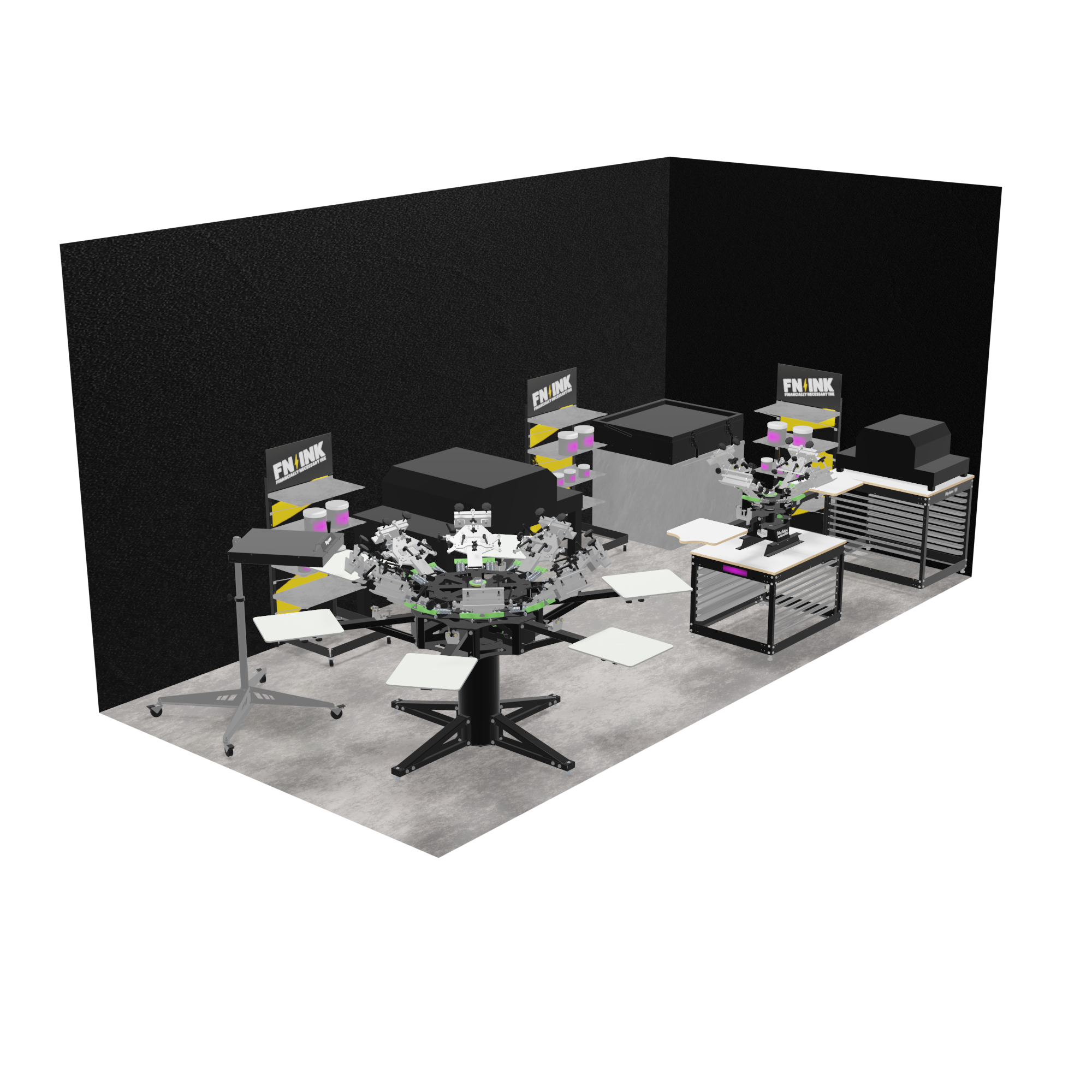 10x20 Tradeshow Booth Layout Spacing Analysis - Side