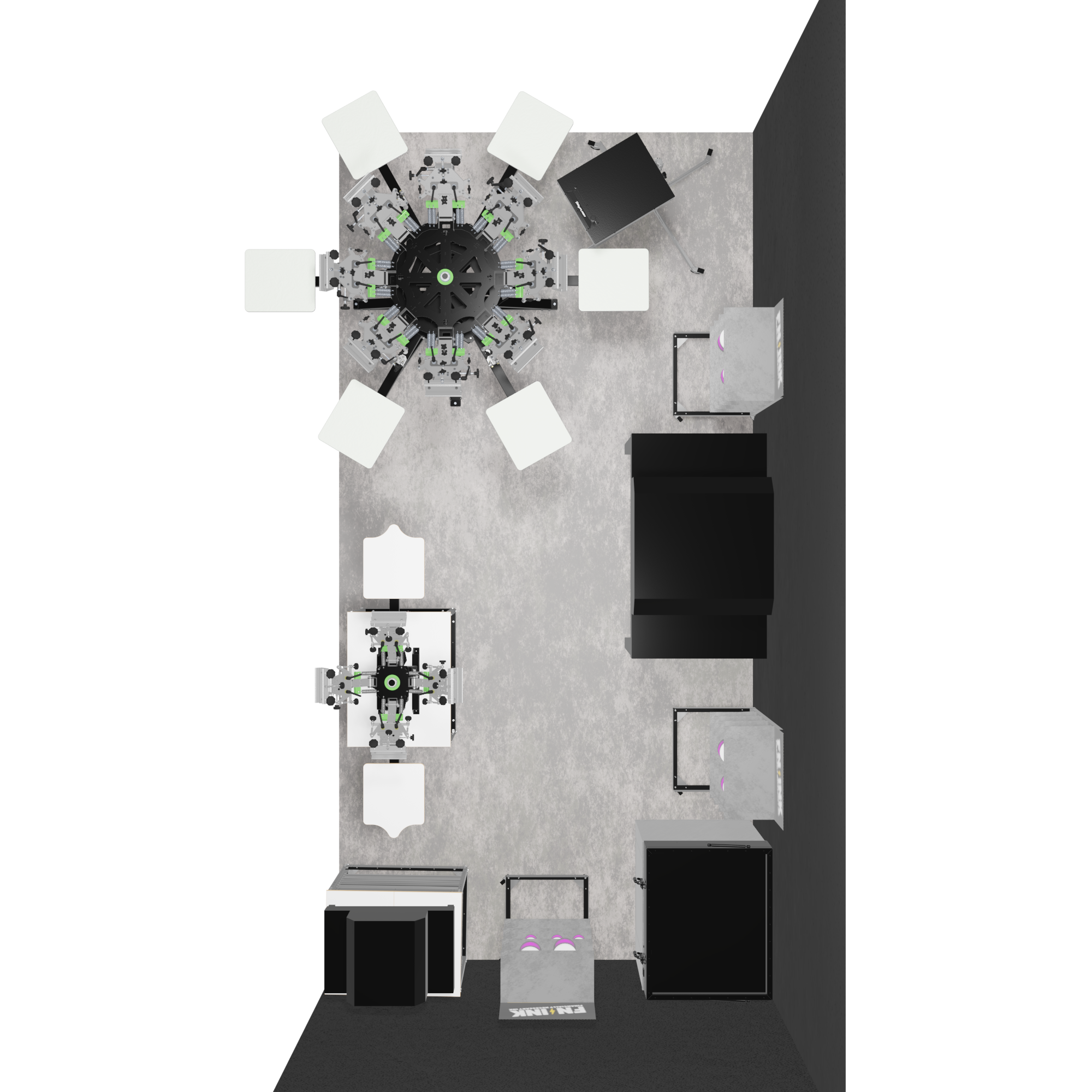 10x20 Tradeshow Booth Layout Spacing Analysis - Top