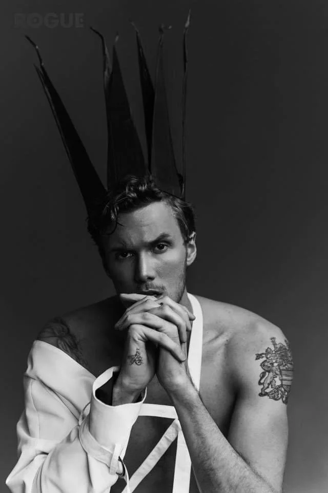 Custom Accessory: Black Crown on Barron Hilton Jr. x Rogue Magazine