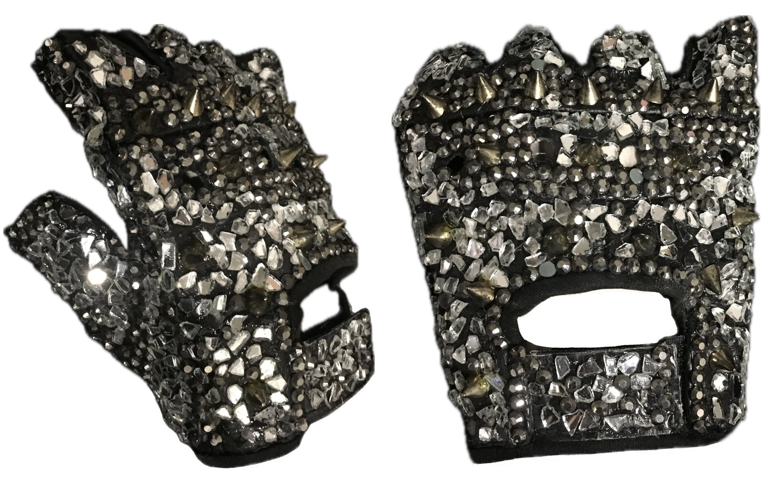 Custom Accessory : broken mirror/stud gloves