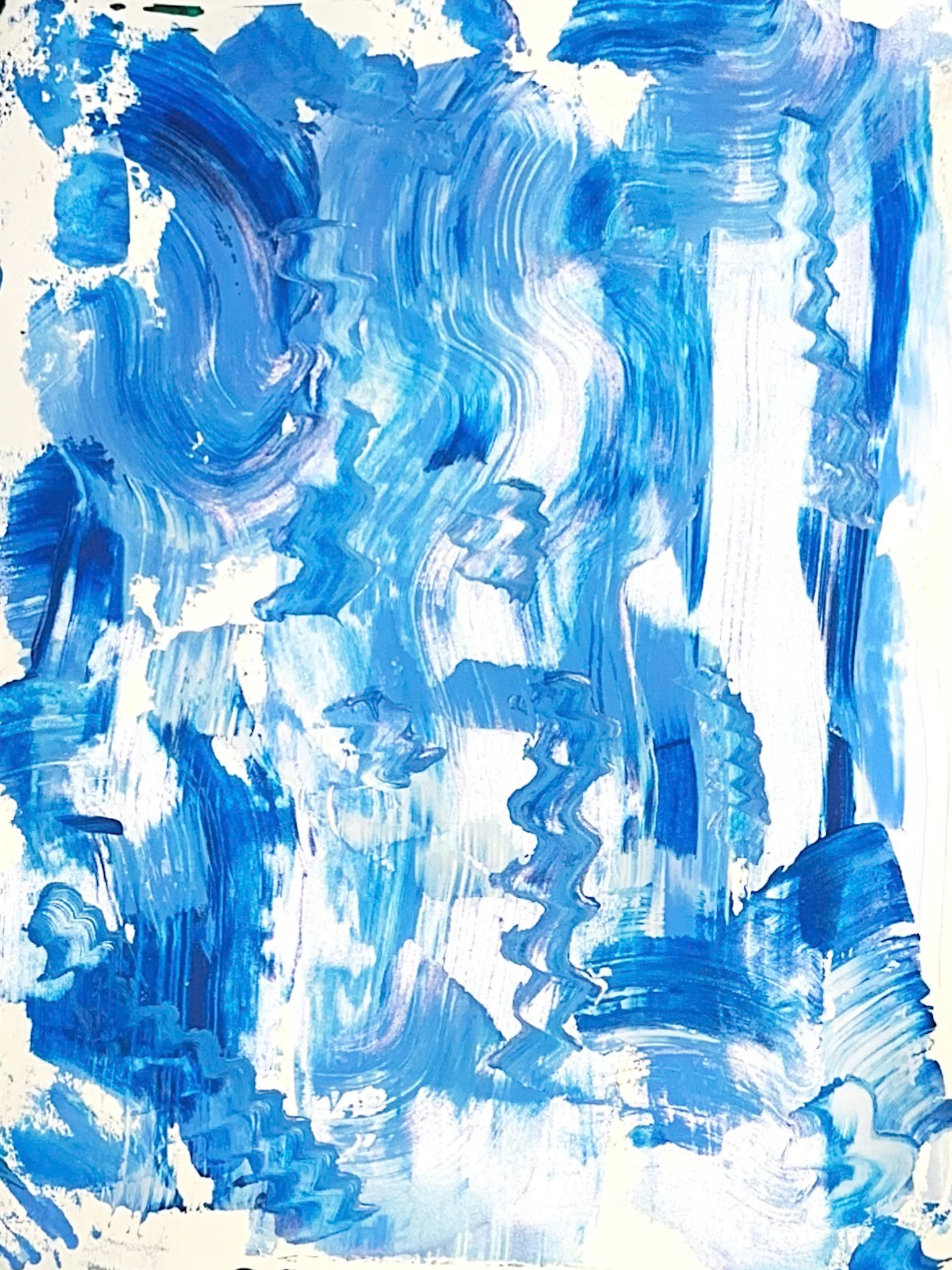 cerulean. 2024. 11x14 in. acrylic on paper. 